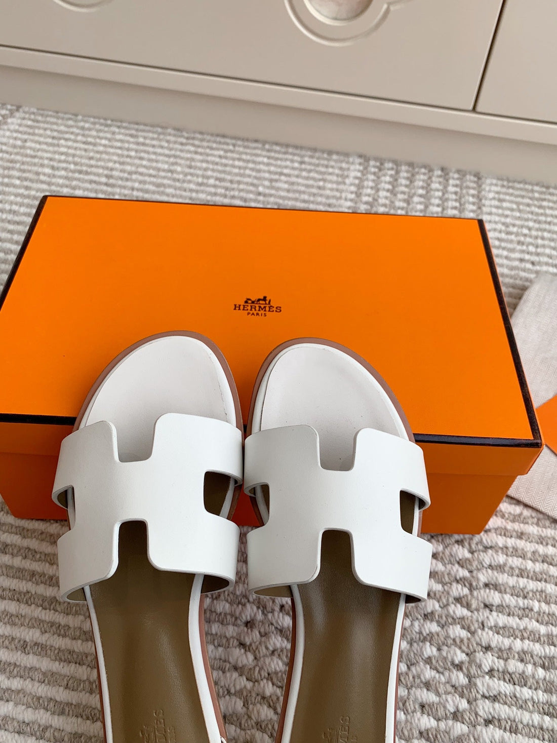 HM 25 Santorini White Etoupe Calfskin