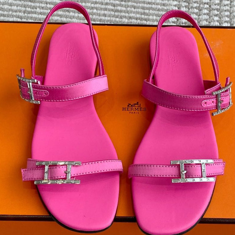 HM Cristal Sandals Pink Calfskin 291447