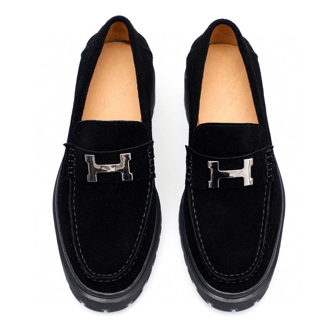 HM Men's Loafer Black Suede 616531