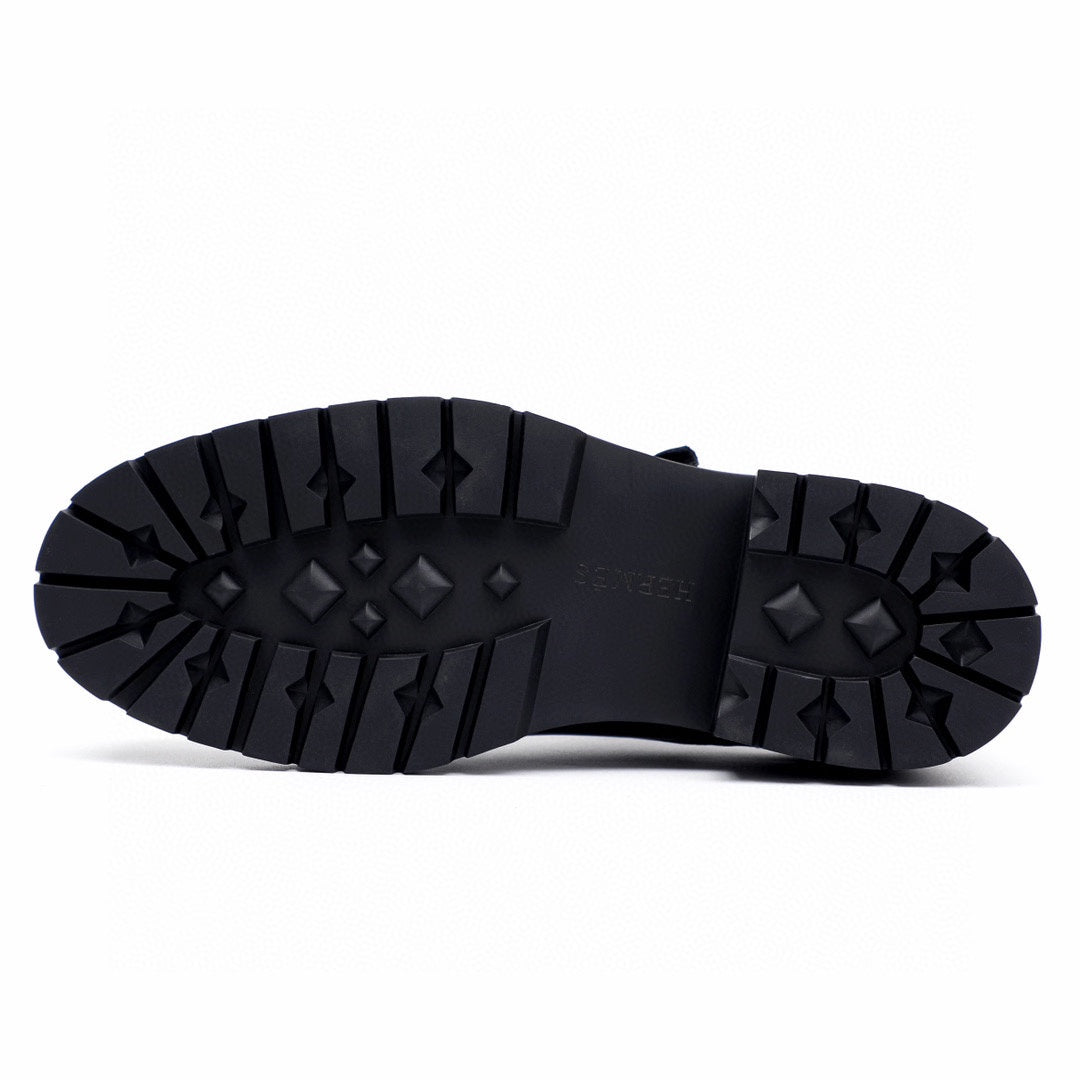 HM Men's Loafer  Black Calfskin 616537