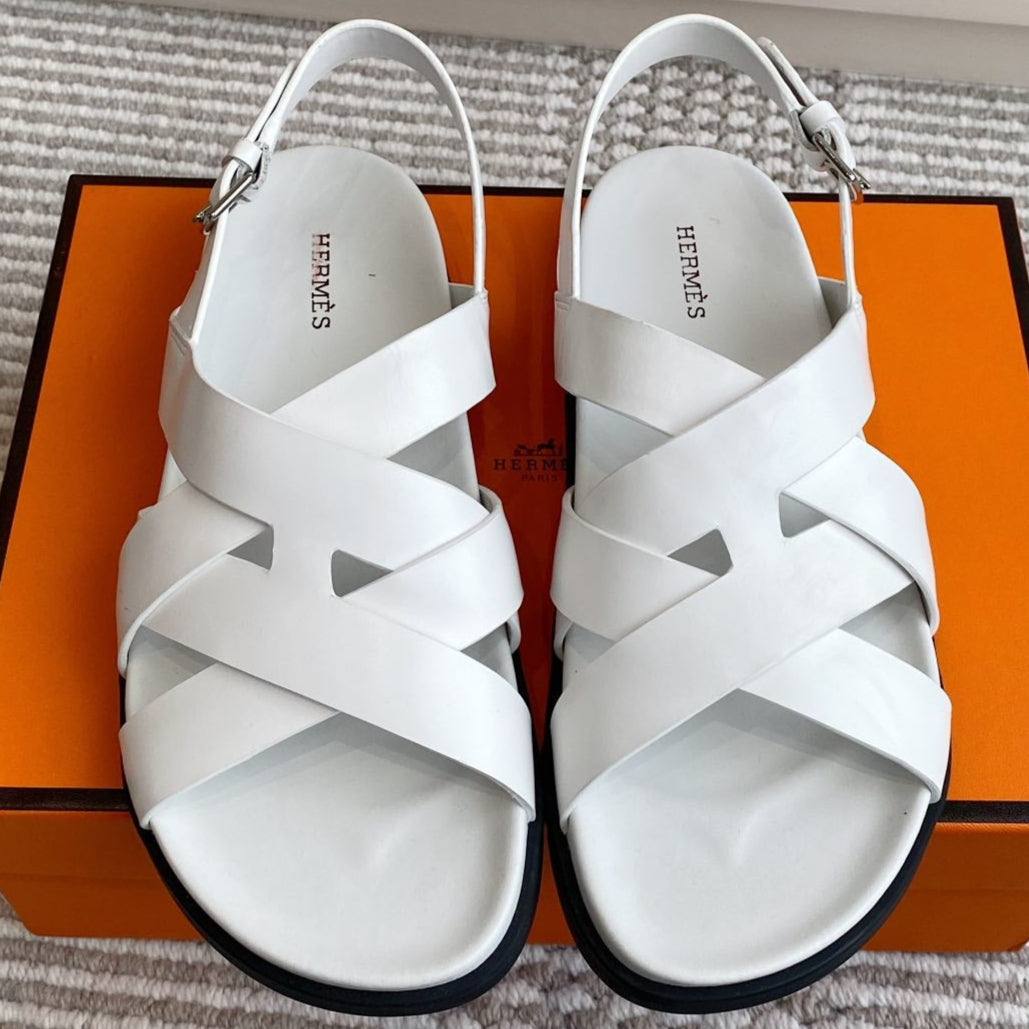 HM Heracles Sandals White Calfskin 291452