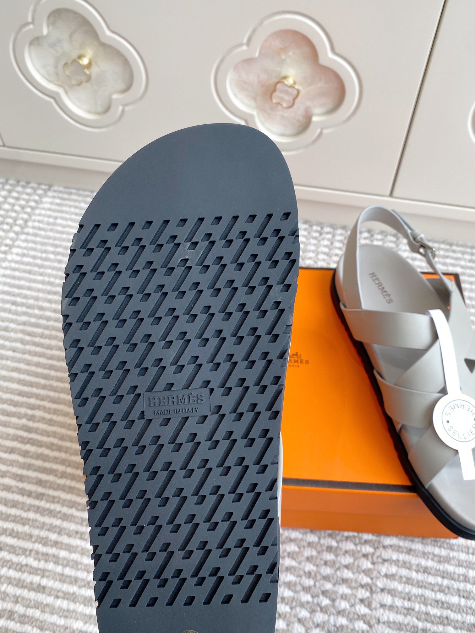 HM Heracles Sandals Ivory Calfskin 291454