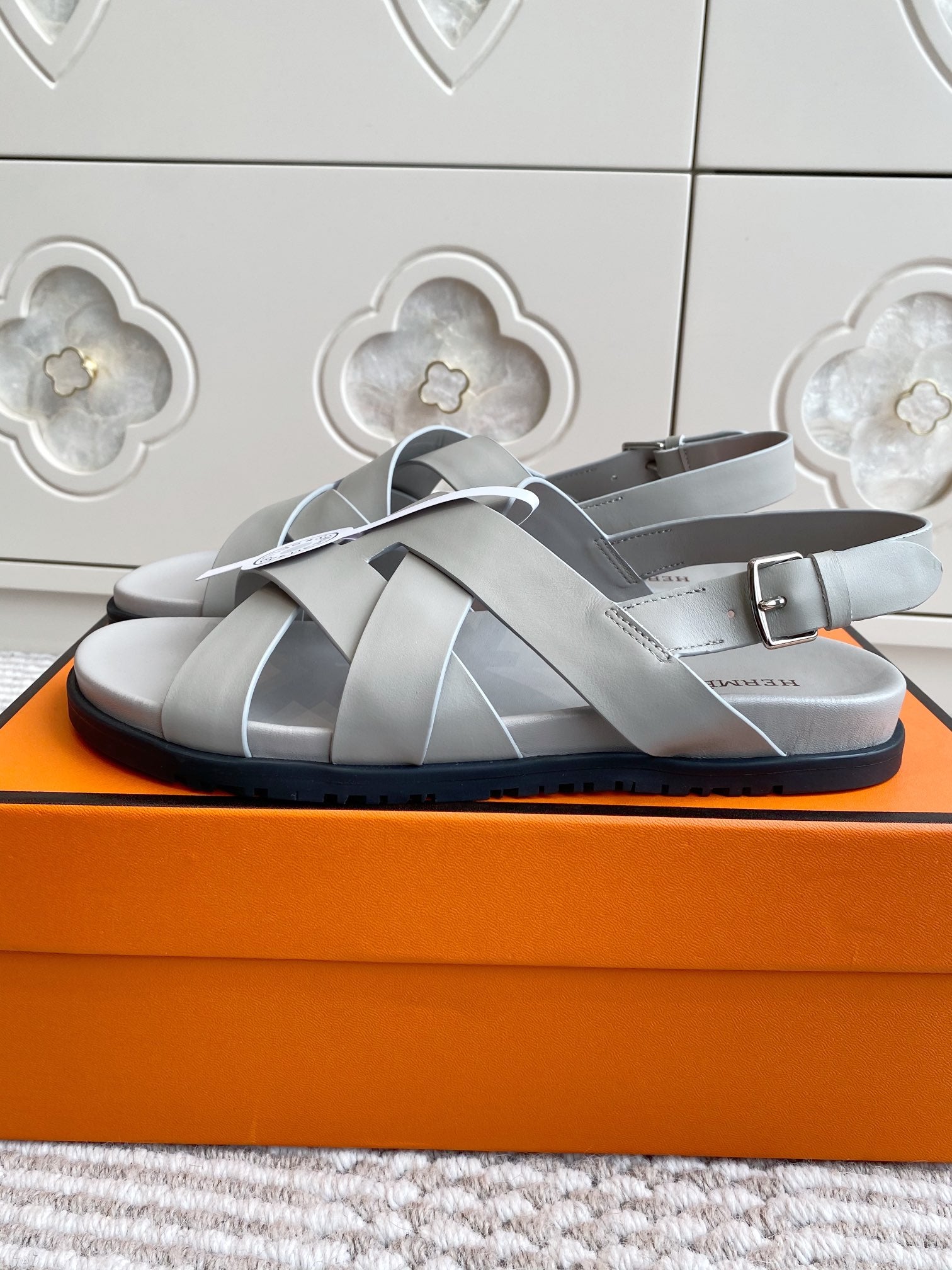 HM Heracles Sandals Ivory Calfskin 291454