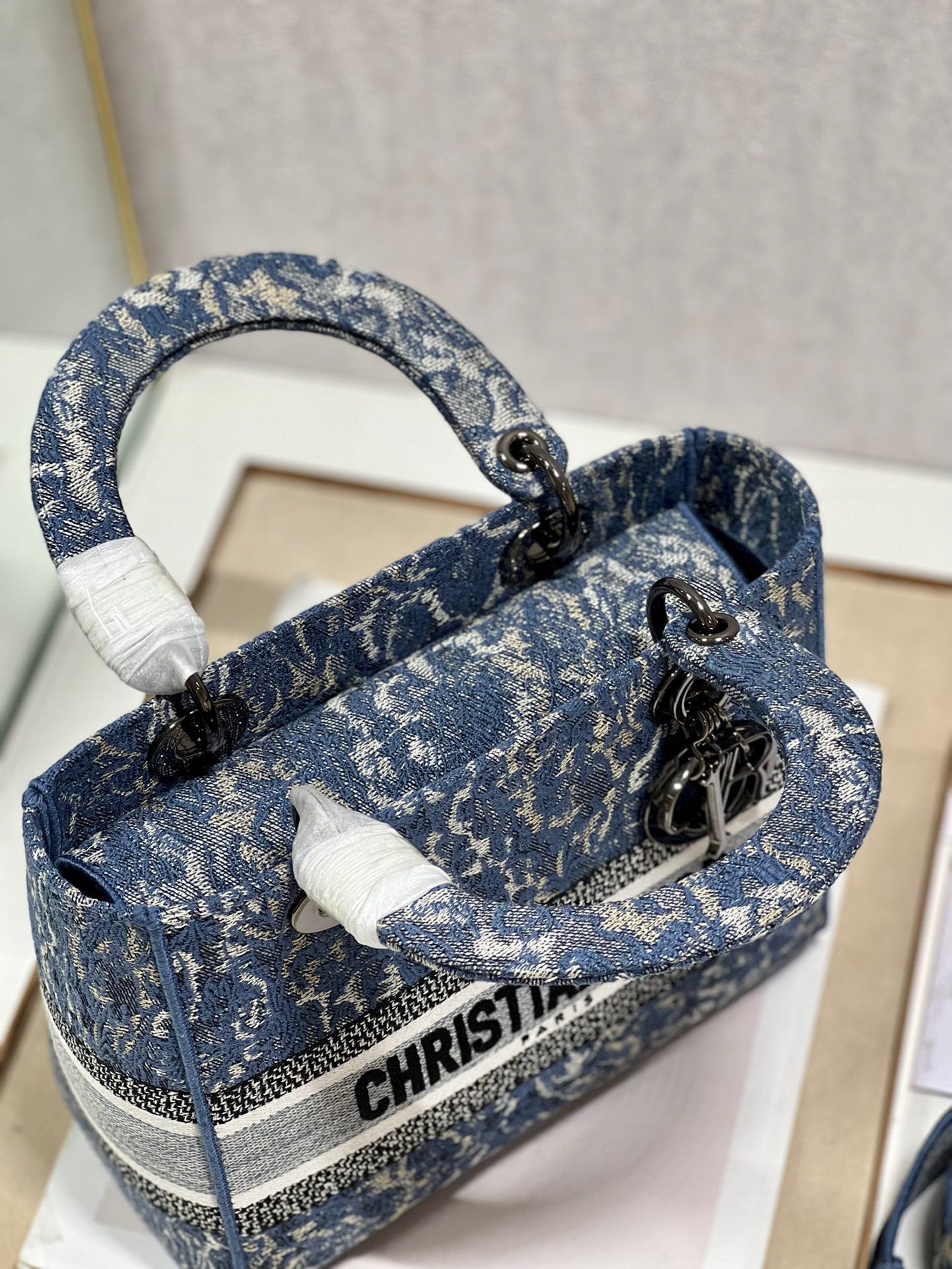 CD Denim Water Blue  24 Lady Dior Bag Canvas 336663