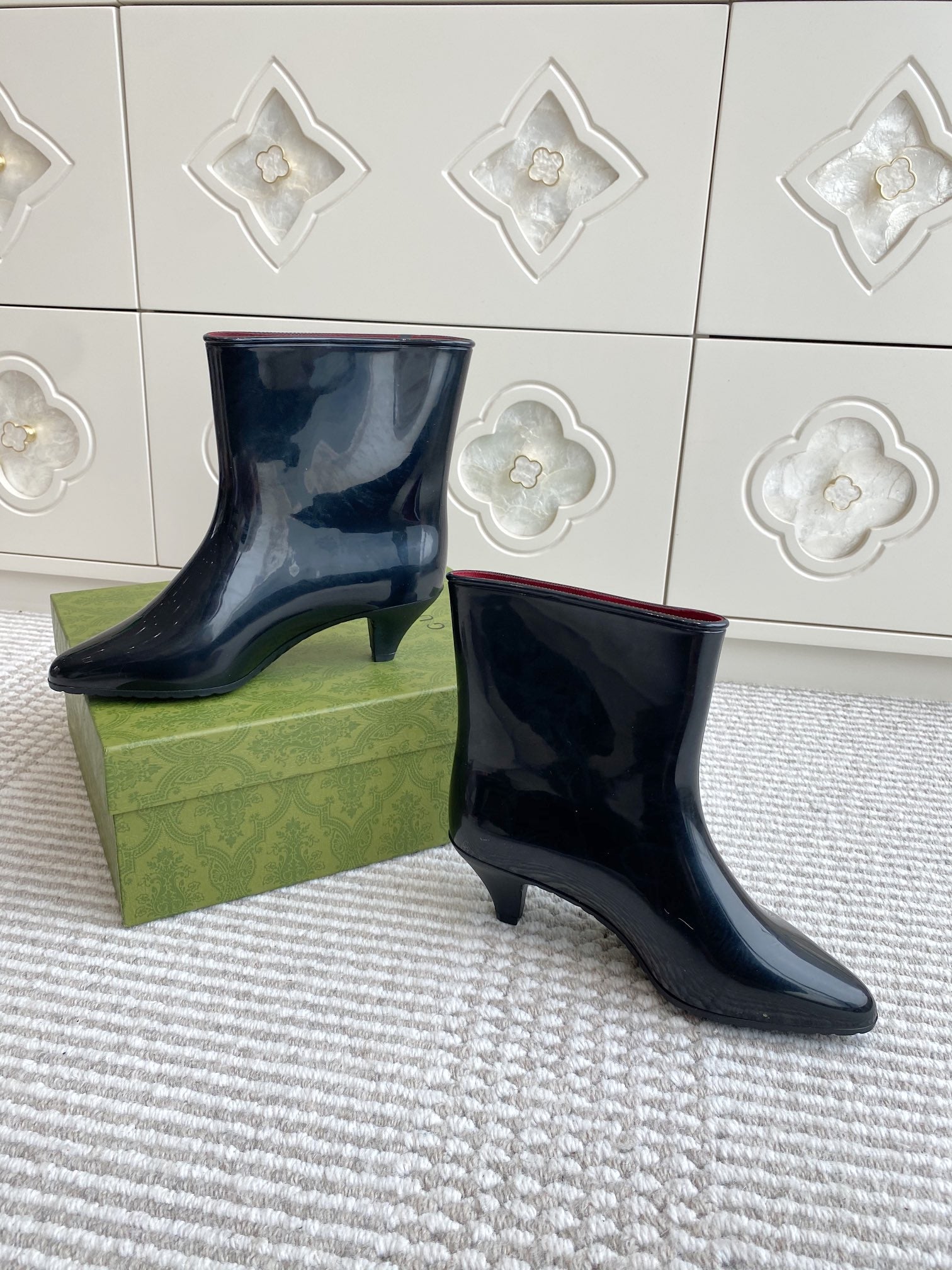 GC Ankle With Interlocking G Boot Black Rubber 291027