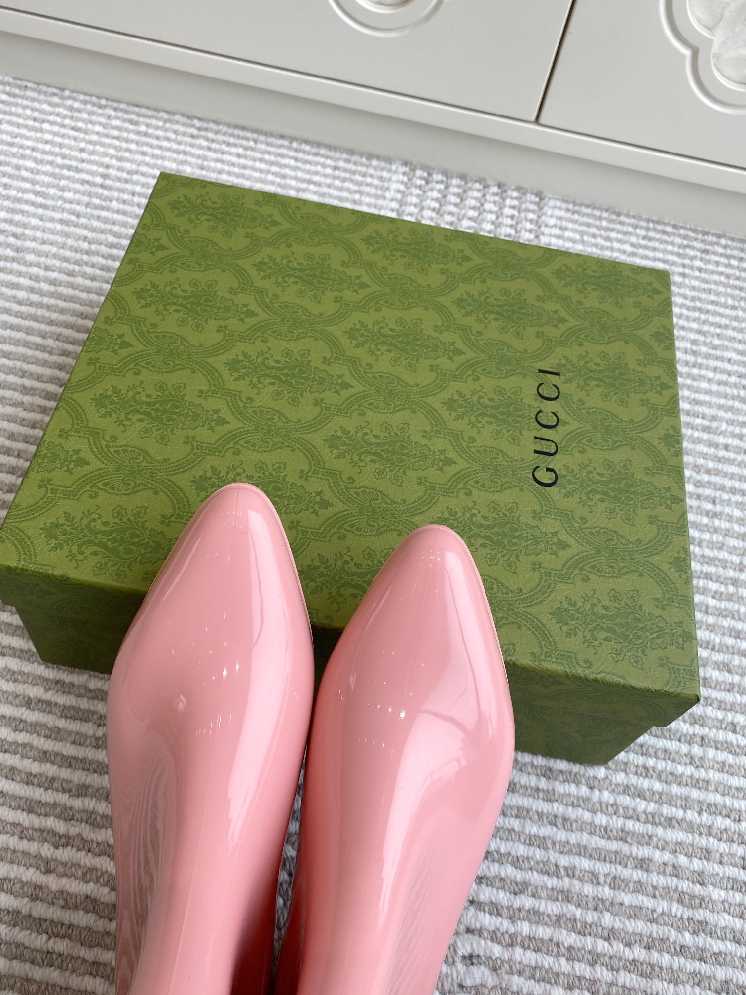 GC Women's Ankle With Interlocking G Boot Pink Rubber 291028