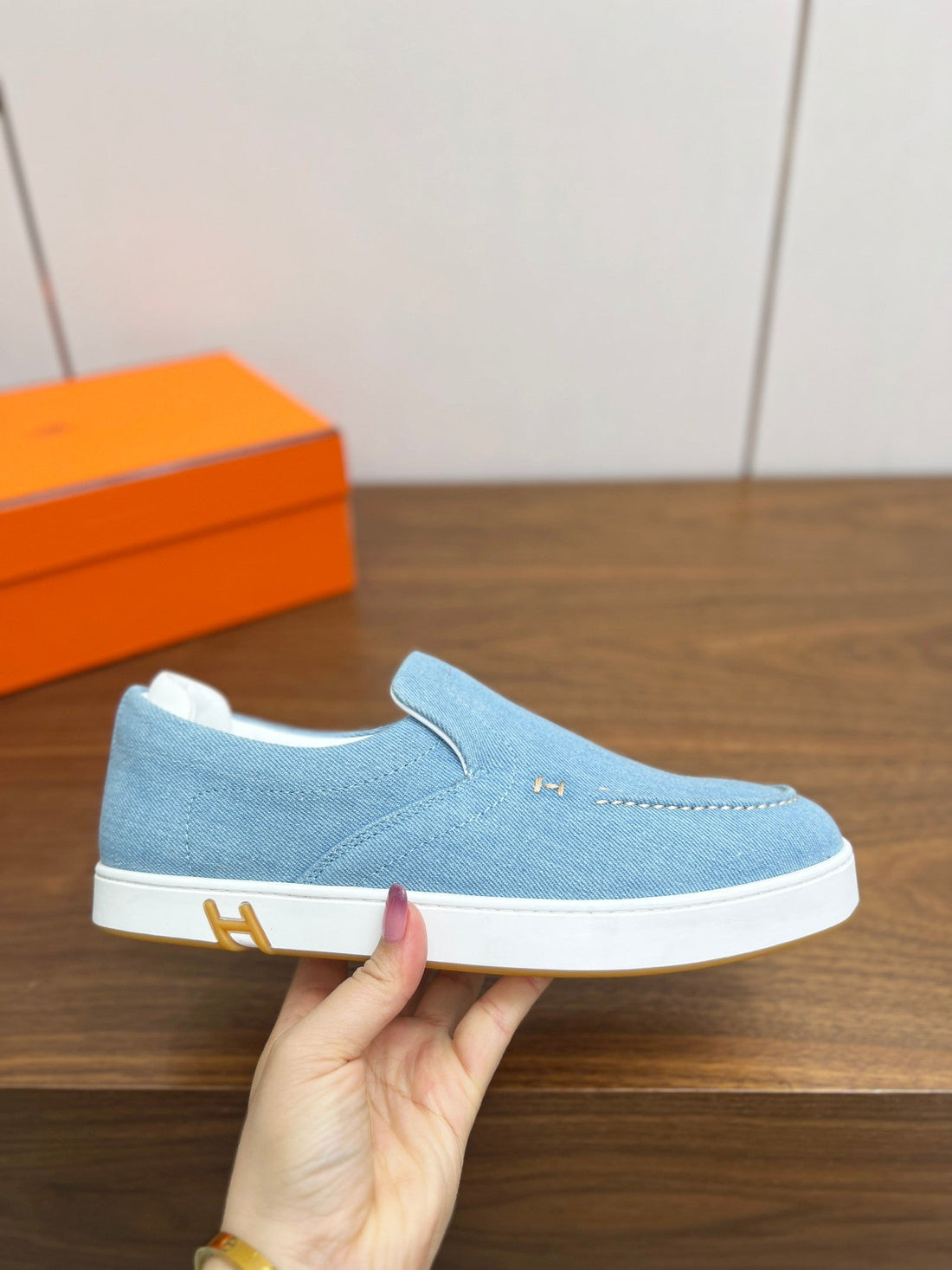 HM Men's 25 Kiddy Slip-on Blue Denim 671635