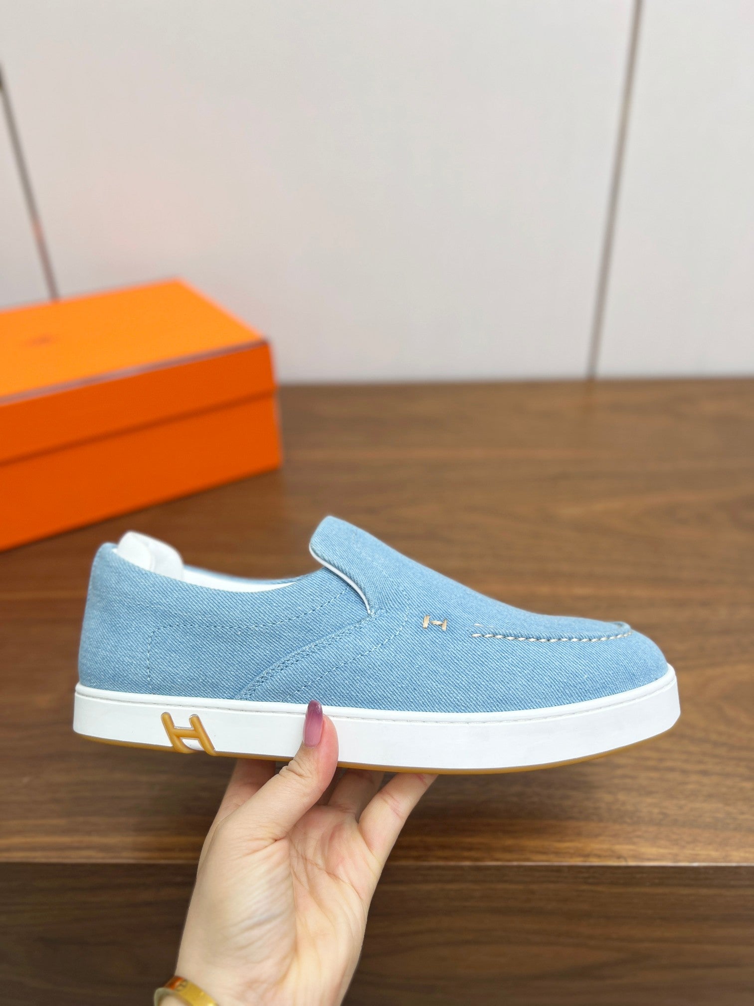 HM Men's 25 Kiddy Slip-on Blue Denim 671635