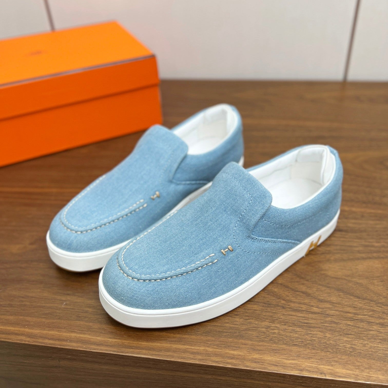 HM Men's 25 Kiddy Slip-on Blue Denim 671635