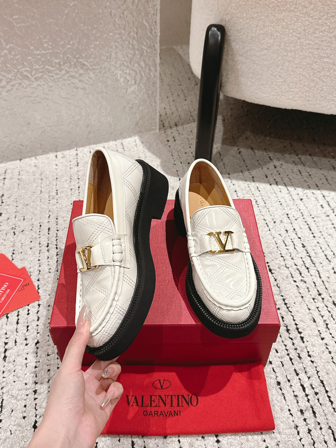 VT Vlogo Loafer White Patent Leather