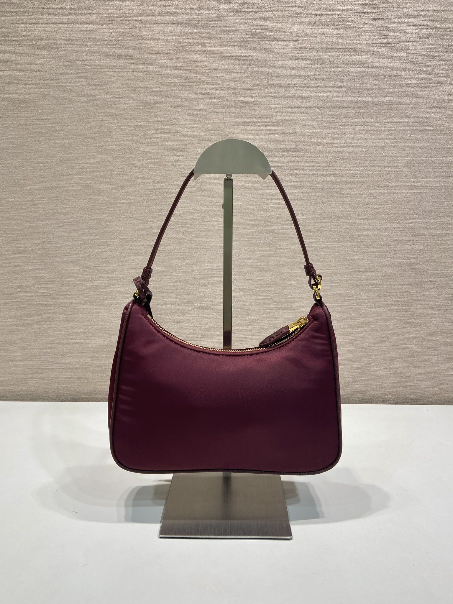 PRA Shoulder Bag 22 burgundy nylon fabric 280825
