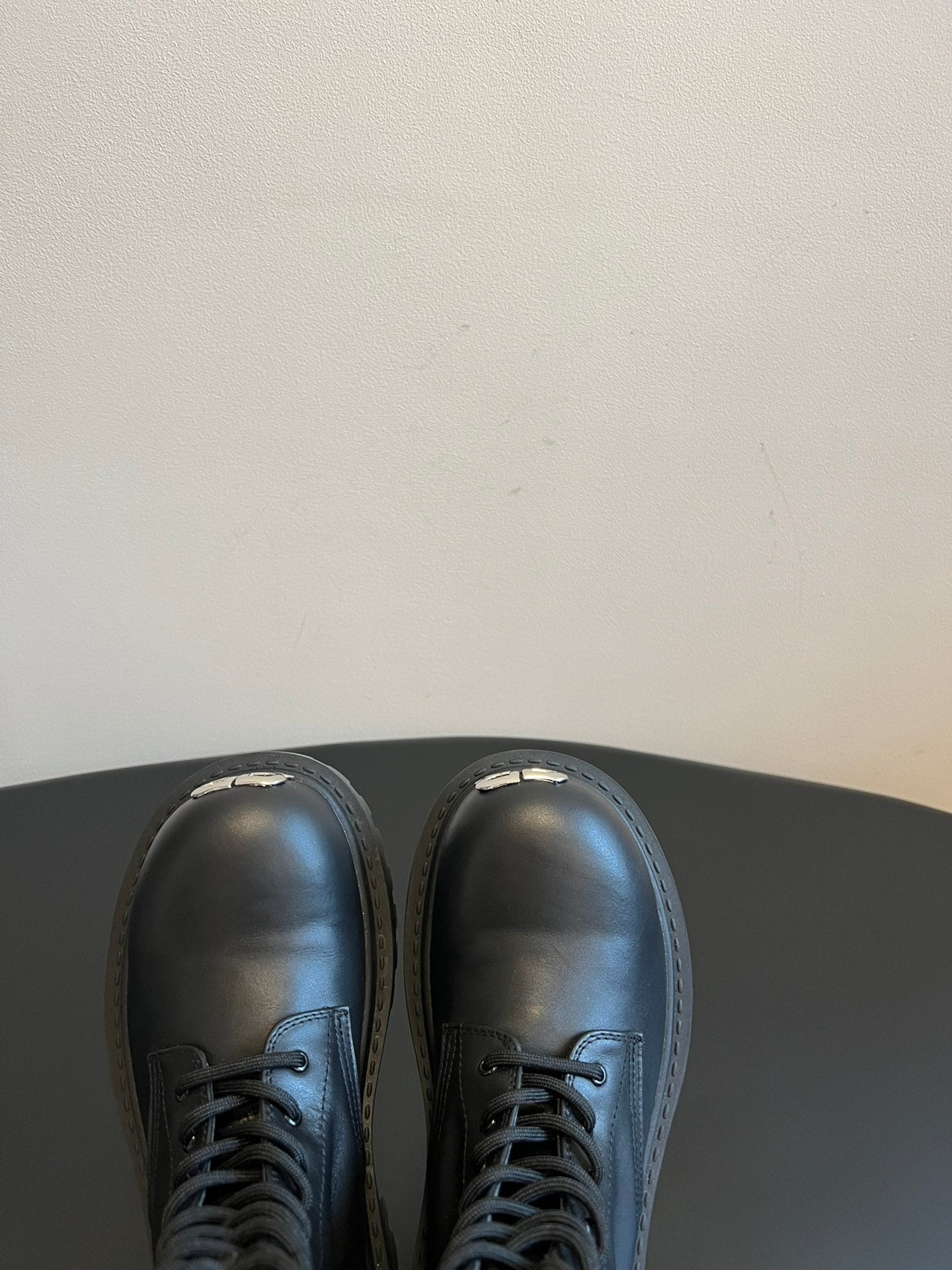 Balenciaga 25ss Martin boots double B buckle black calfskin