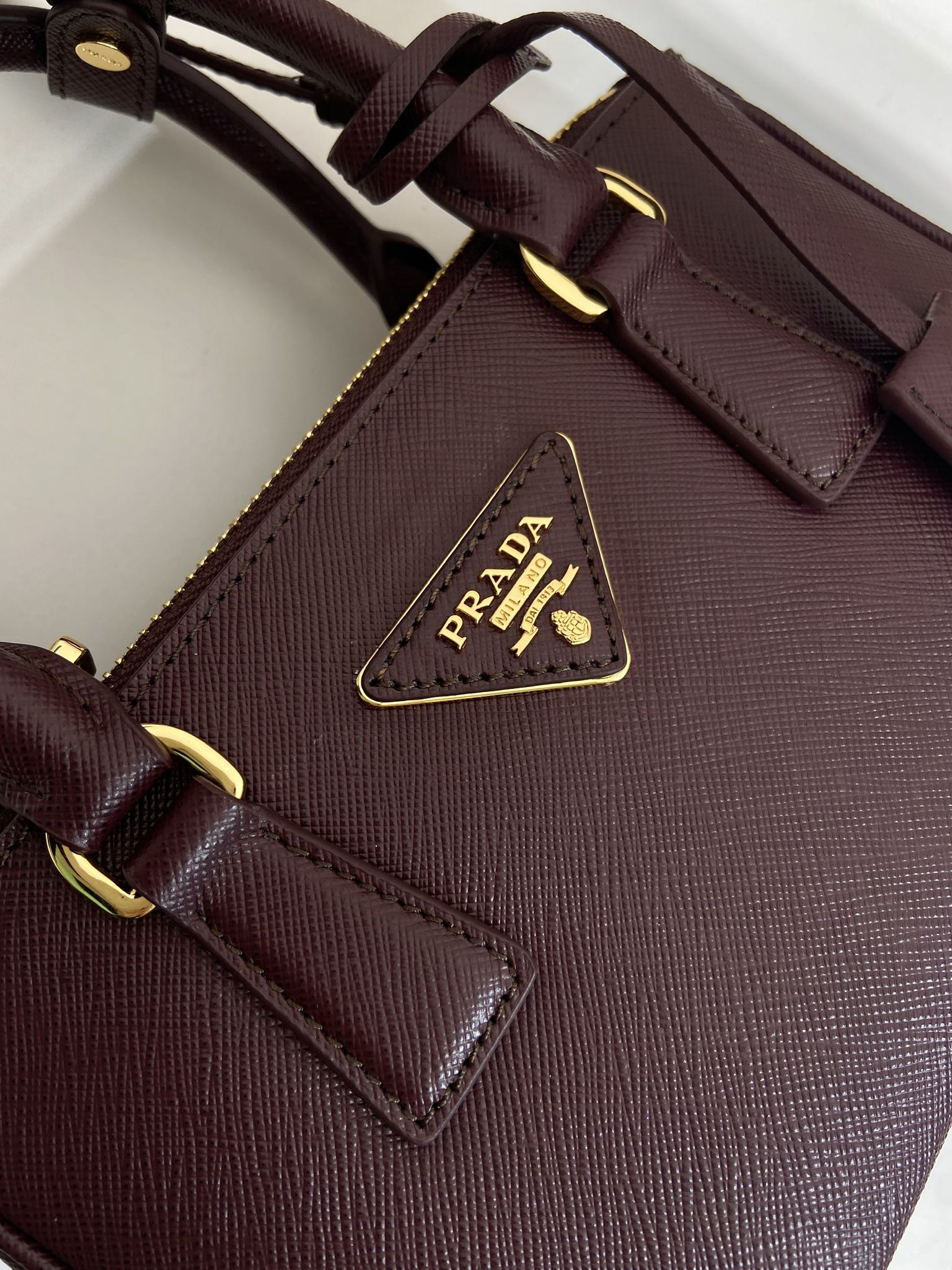 PRA Galleria handbag 21 burgundy leather 280837