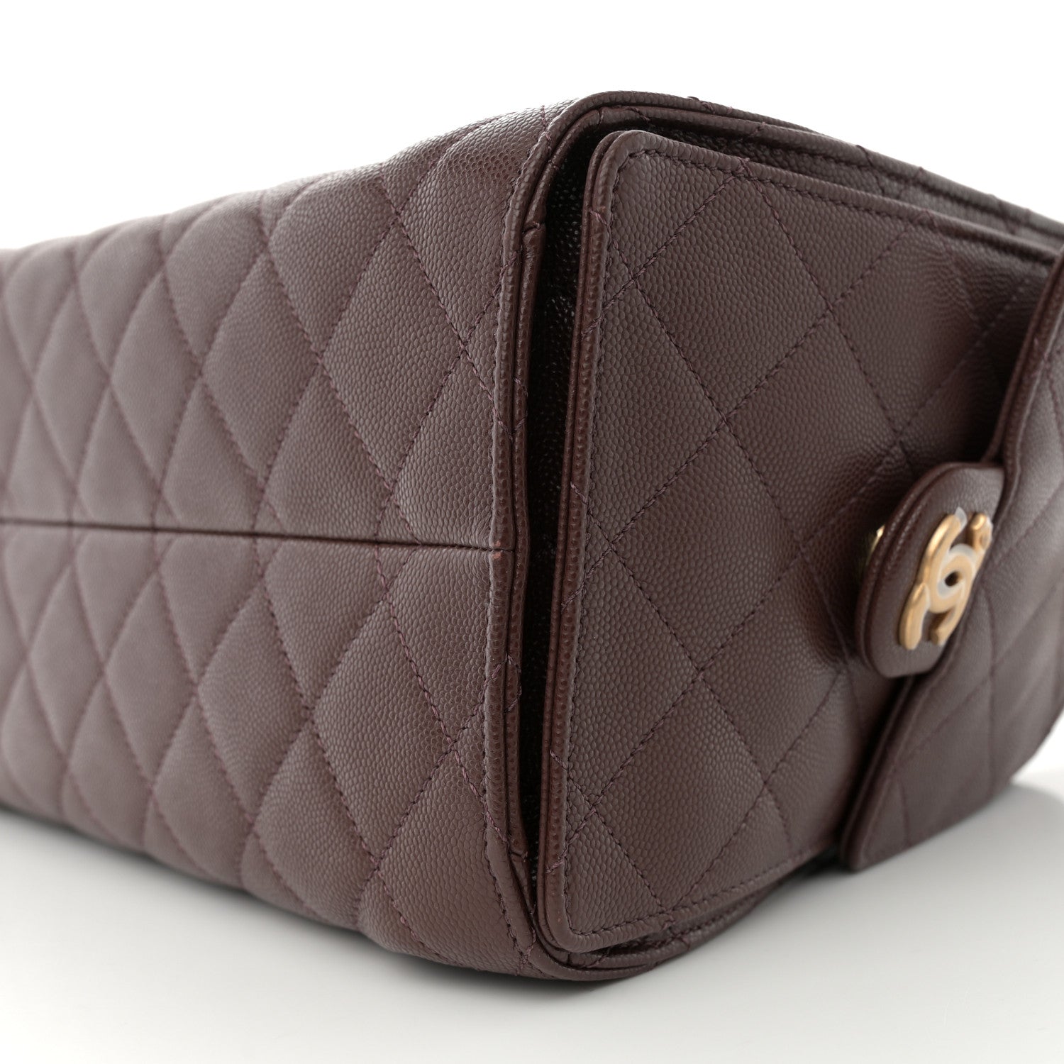Caviar Quilted Small Chanel 25 Handbag Dark Brown