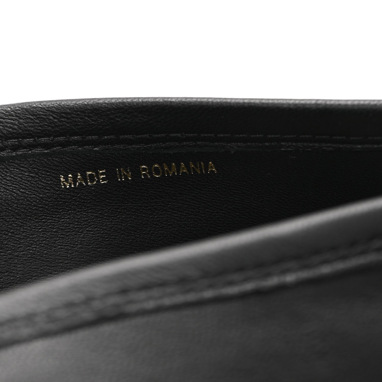 Lambskin Mens Stitched CC Loafers 42 Black