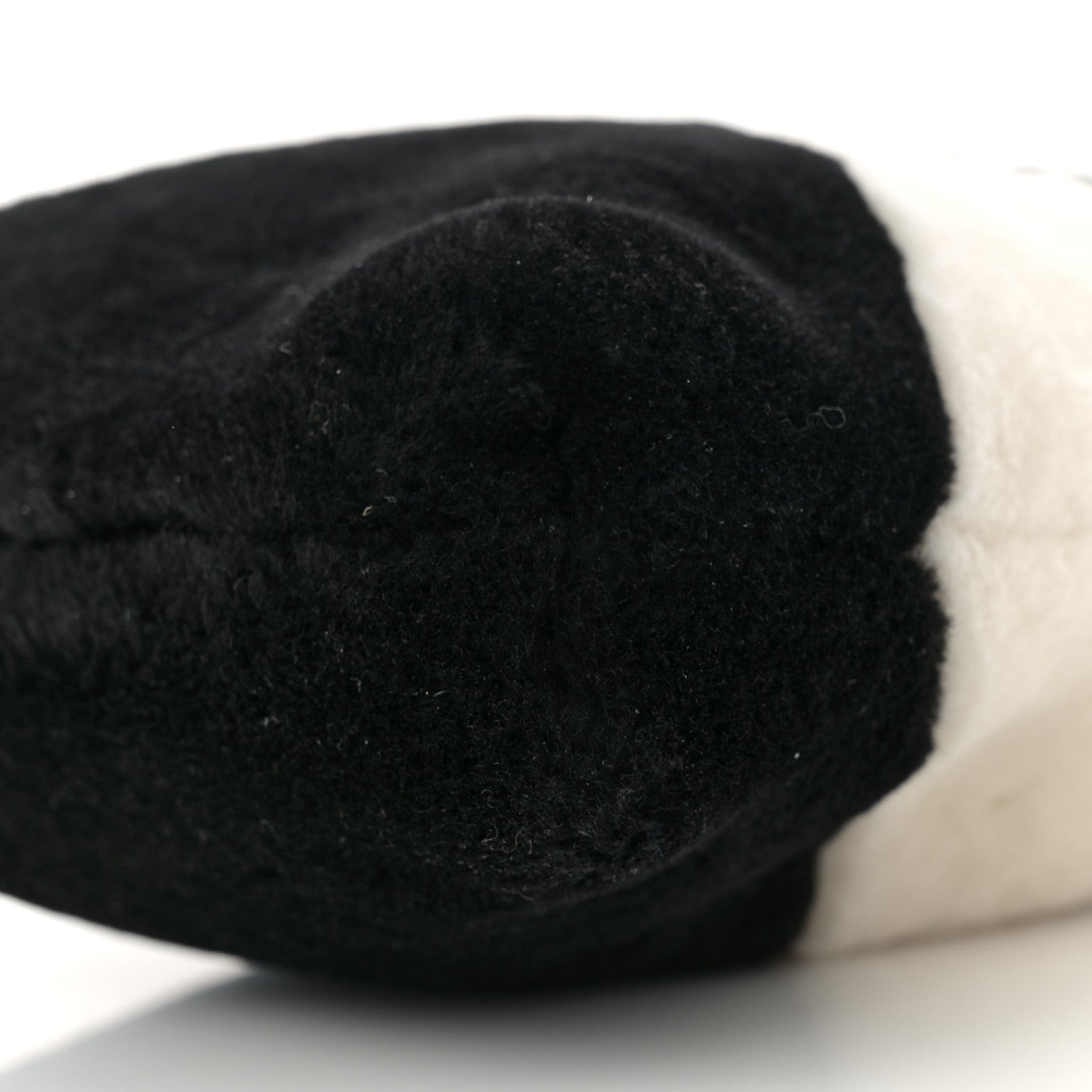 Shearling Checkered Drawstring Bag White Black