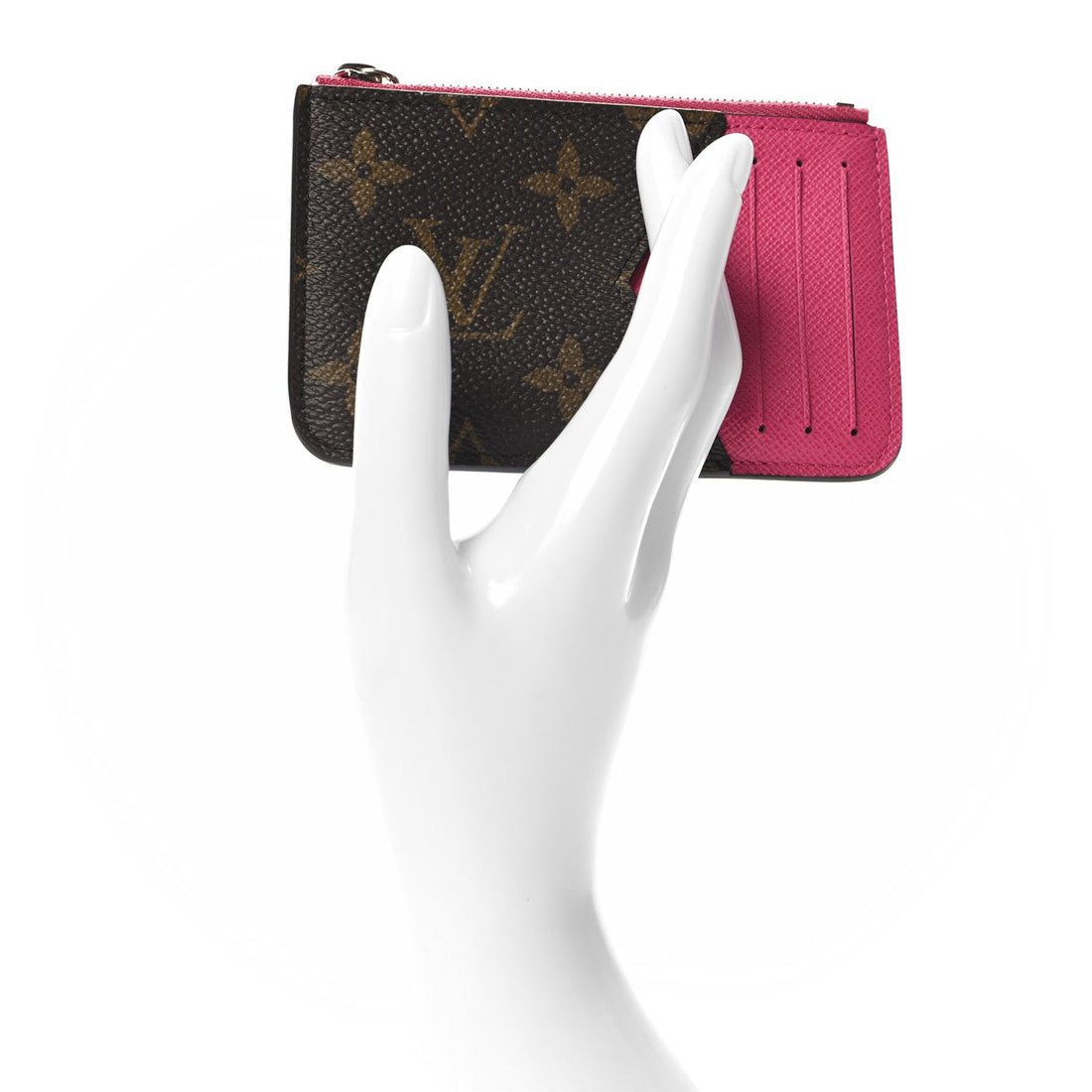 Monogram Calfskin Coin Card Holder Rose