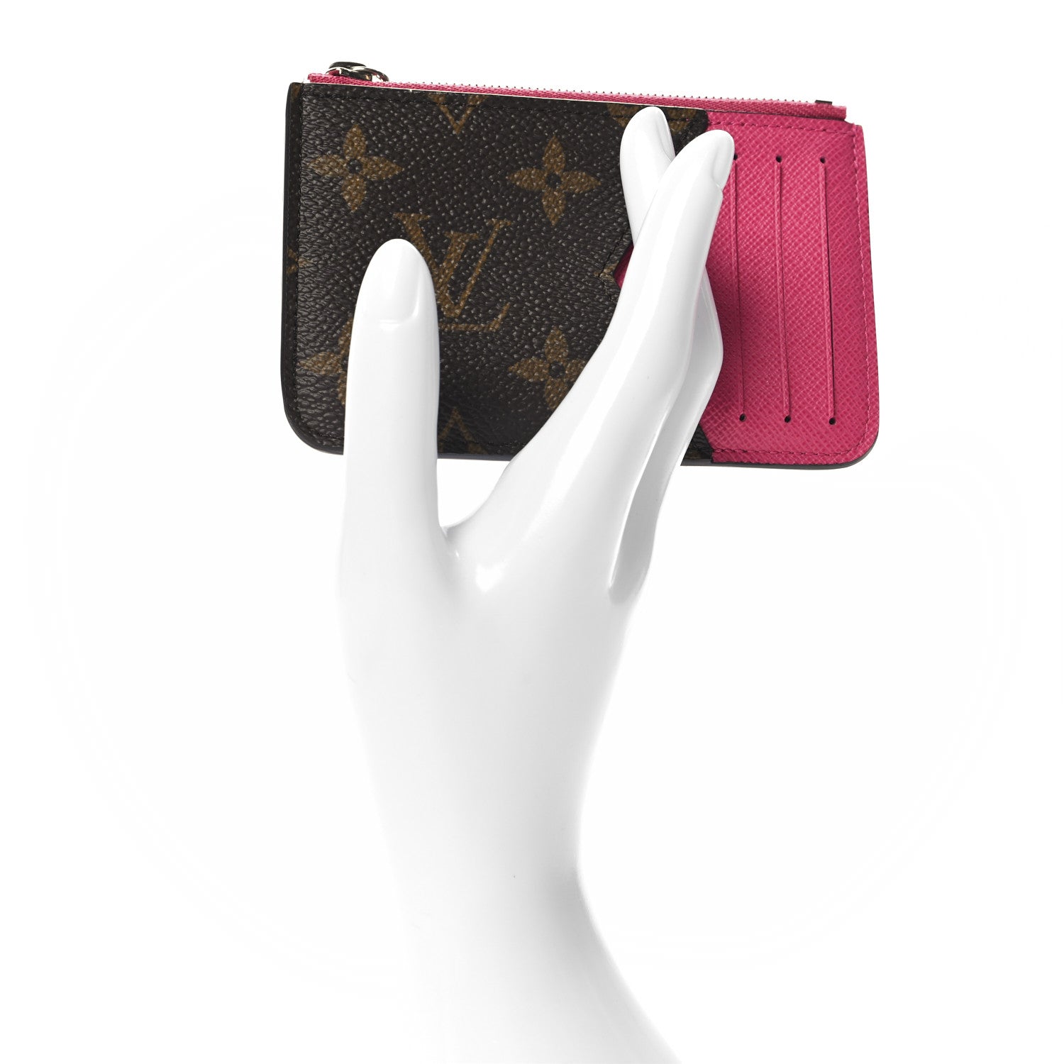 Monogram Calfskin Coin Card Holder Rose