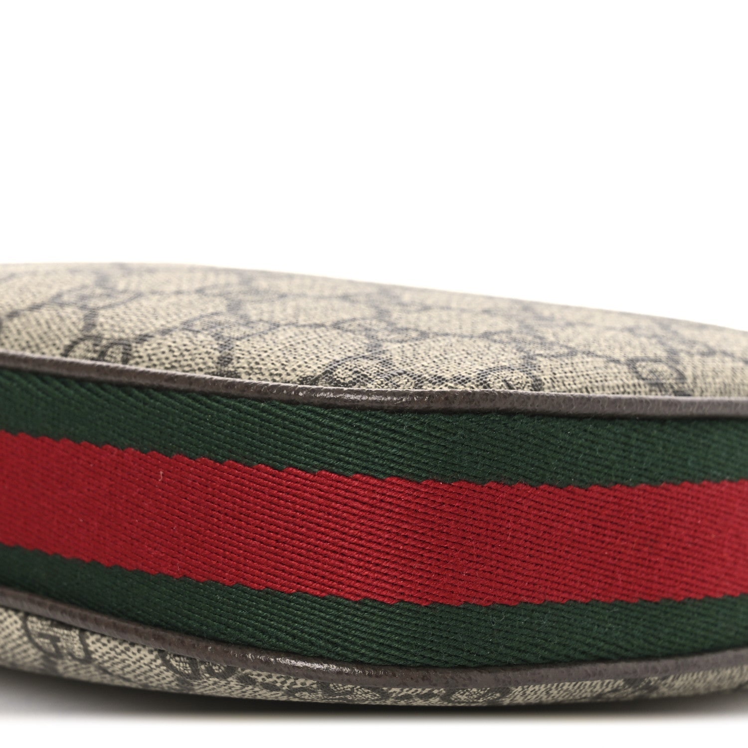 GG Supreme Monogram Textured Dollar Calfskin Web Mini Attache Bag Beige Ebony New Acero