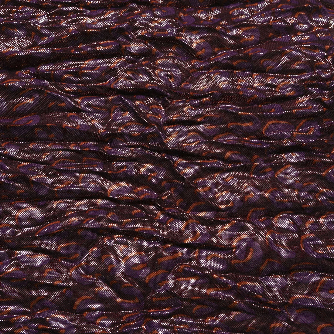 Cashmere Silk Polyester Stephen Sprouse Disco Leopard Stole Purple