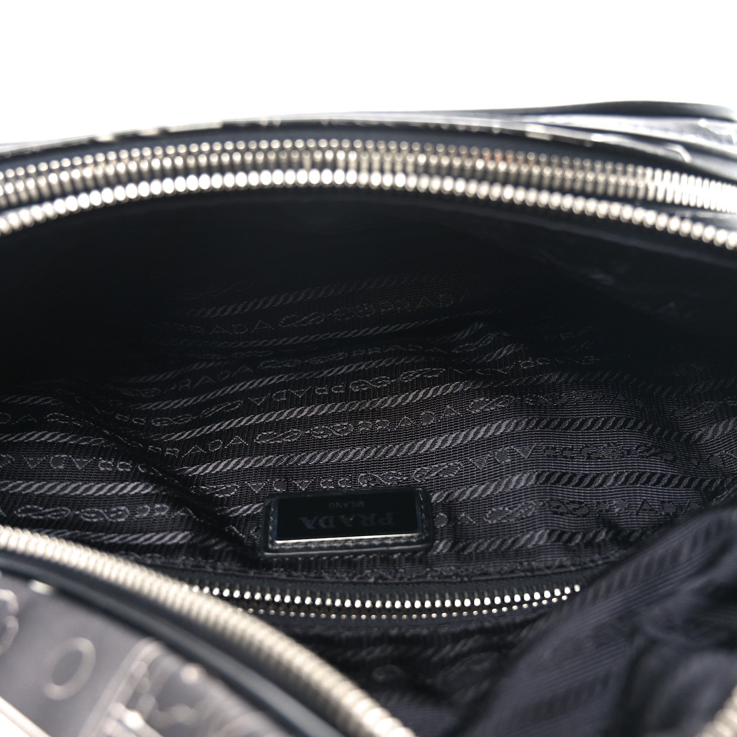 X JAMES JEAN Calfskin Comic Print Belt Bag Black