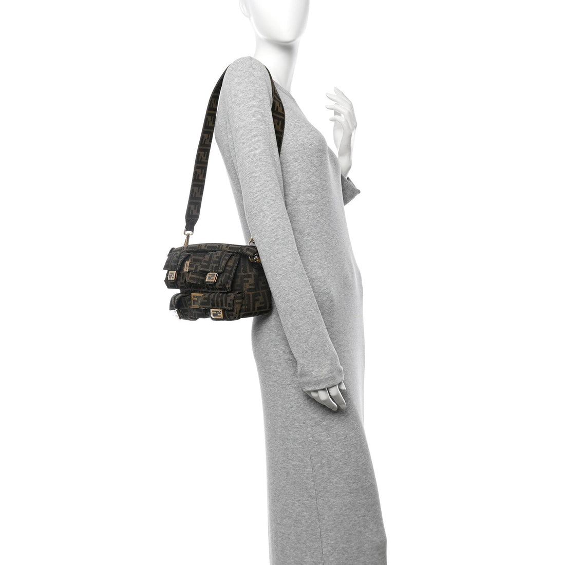 Fabric Jacquard FF 1974 Multipocket Baguette Tobacco Moro