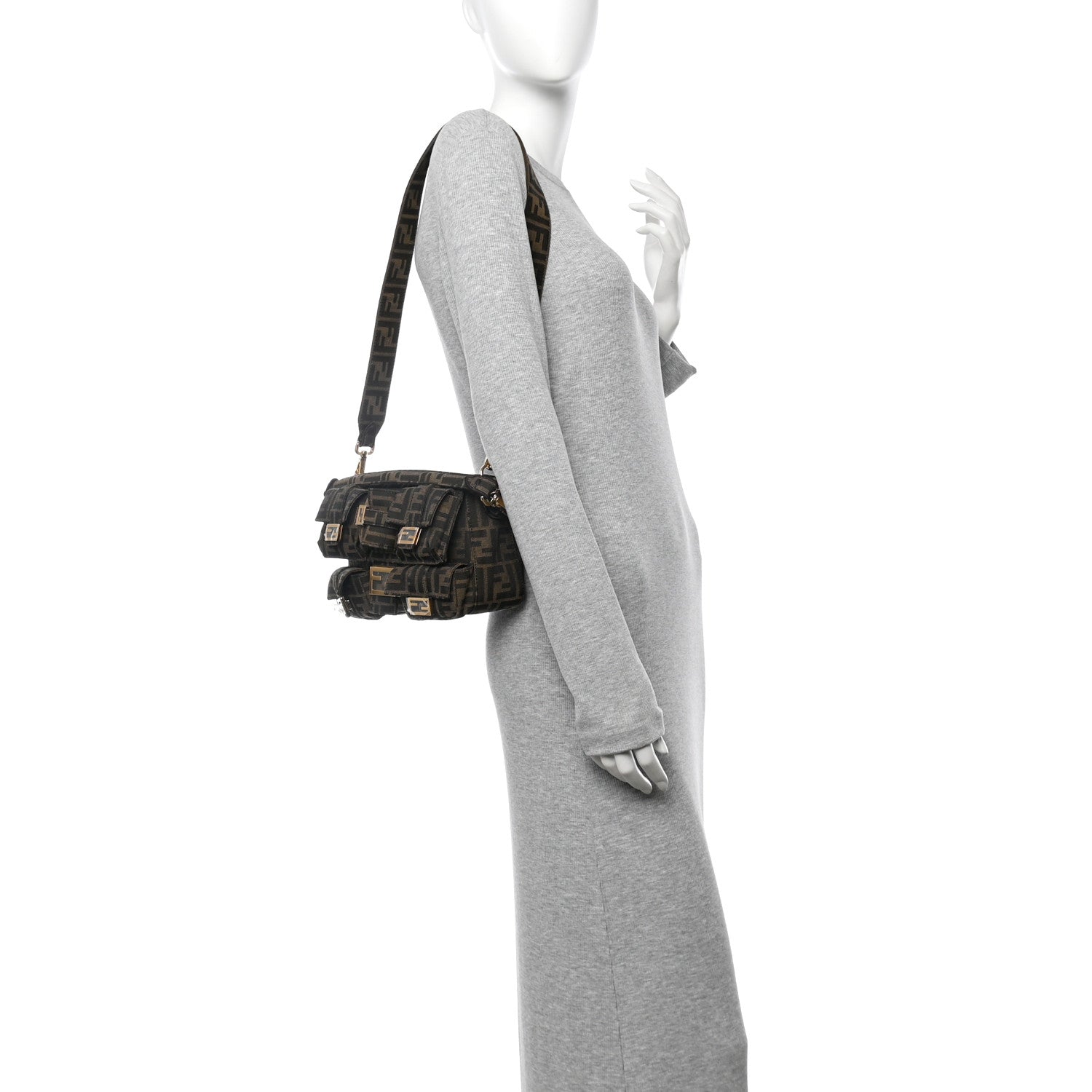 Fabric Jacquard FF 1974 Multipocket Baguette Tobacco Moro