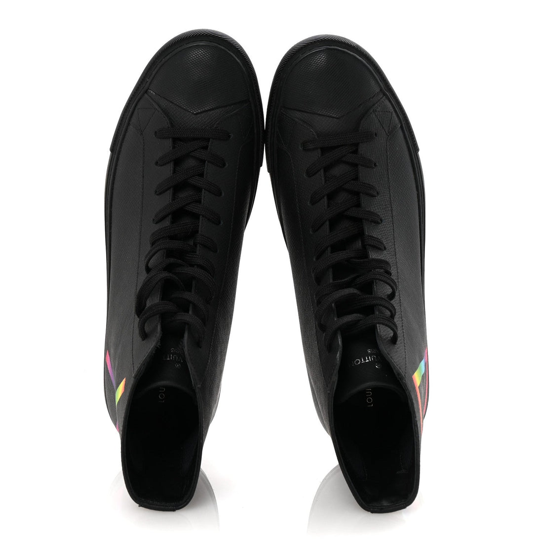 Calfskin LV Tattoo Sneaker Boots 8 Black