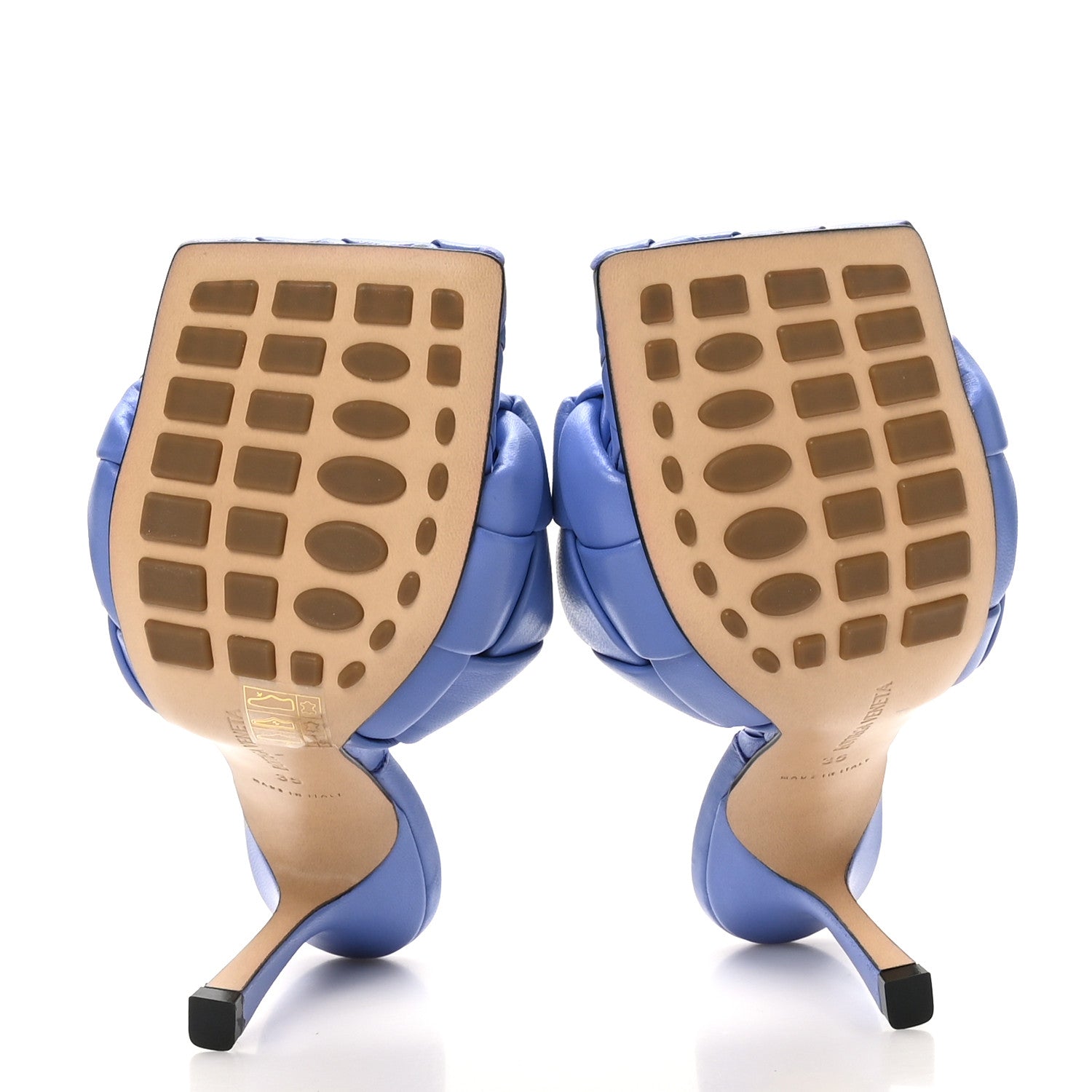 Nappa Maxi Intrecciato Lido 90mm Mule Sandals 35 Indigo