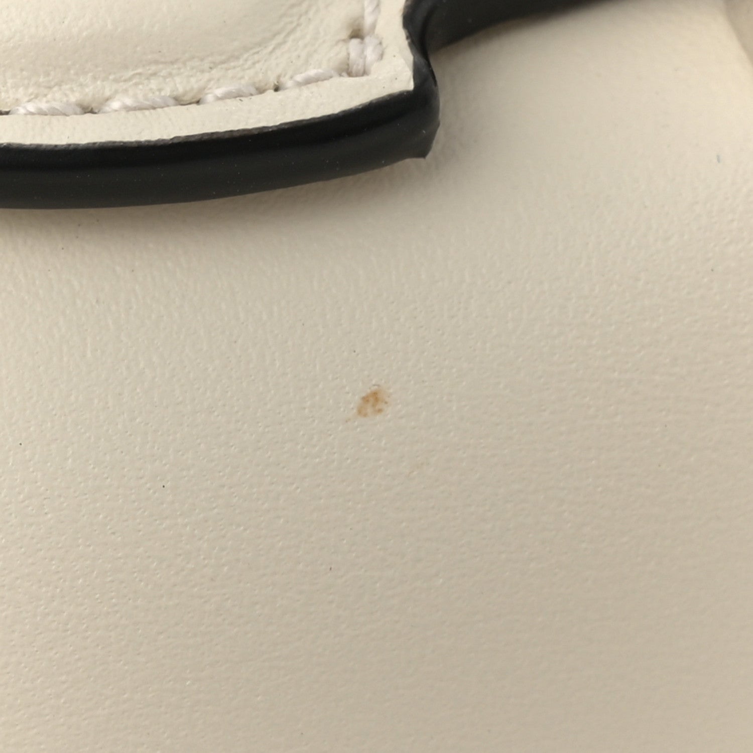 Senna Calfskin Lines Petite GG Top Handle Shoulder Bag Black Mystic White