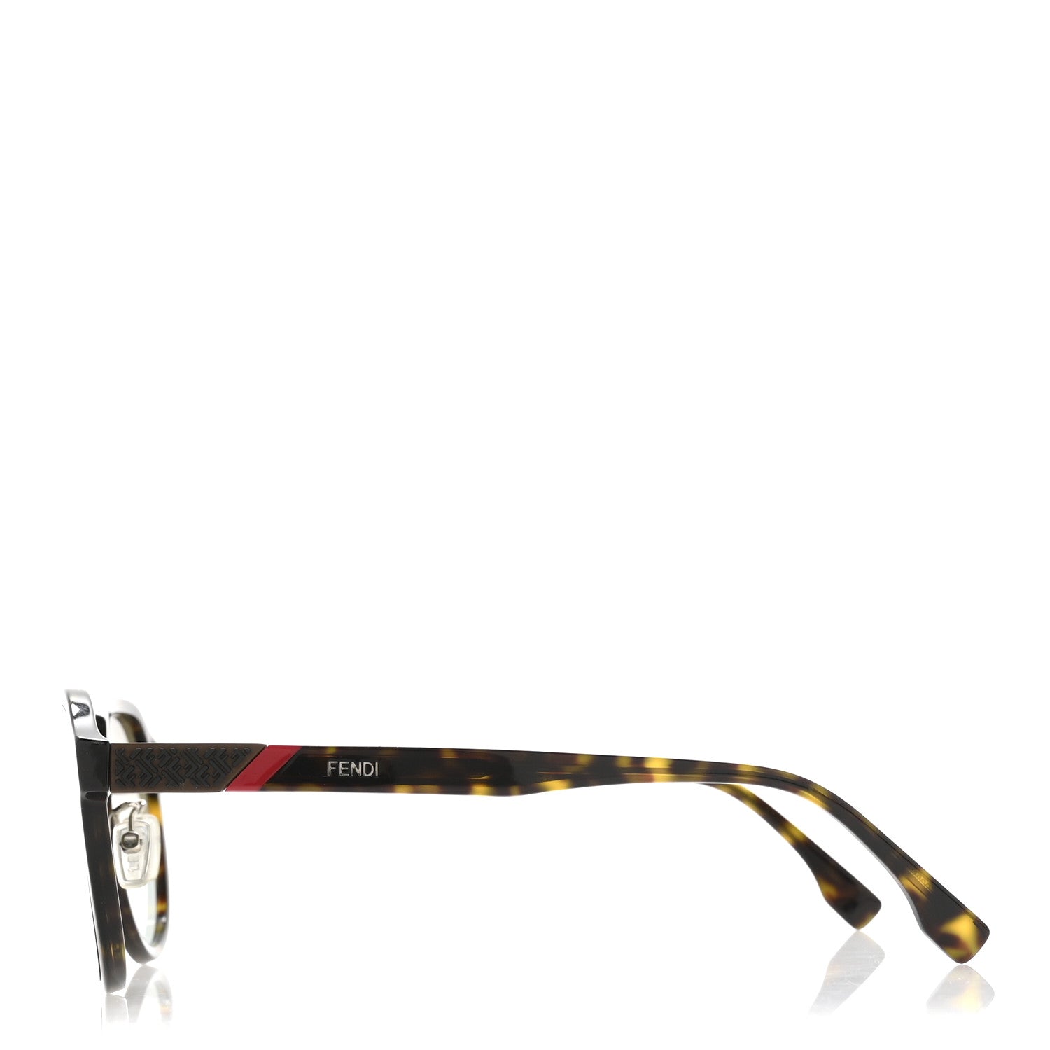 Acetate Aviator Diagonal Sunglasses FE40003U Havana