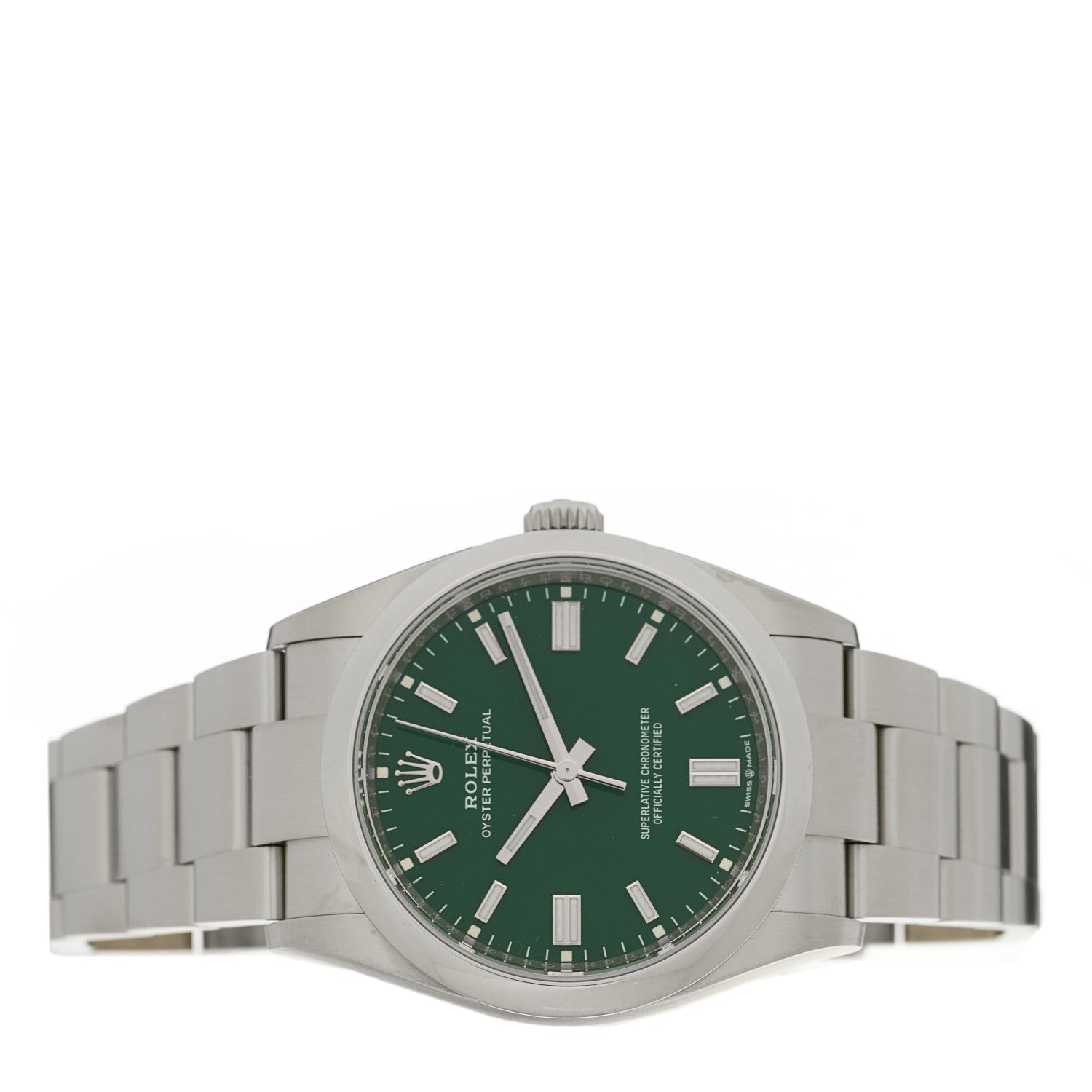 Stainless Steel 36mm Oyster Perpetual Watch Green 126000