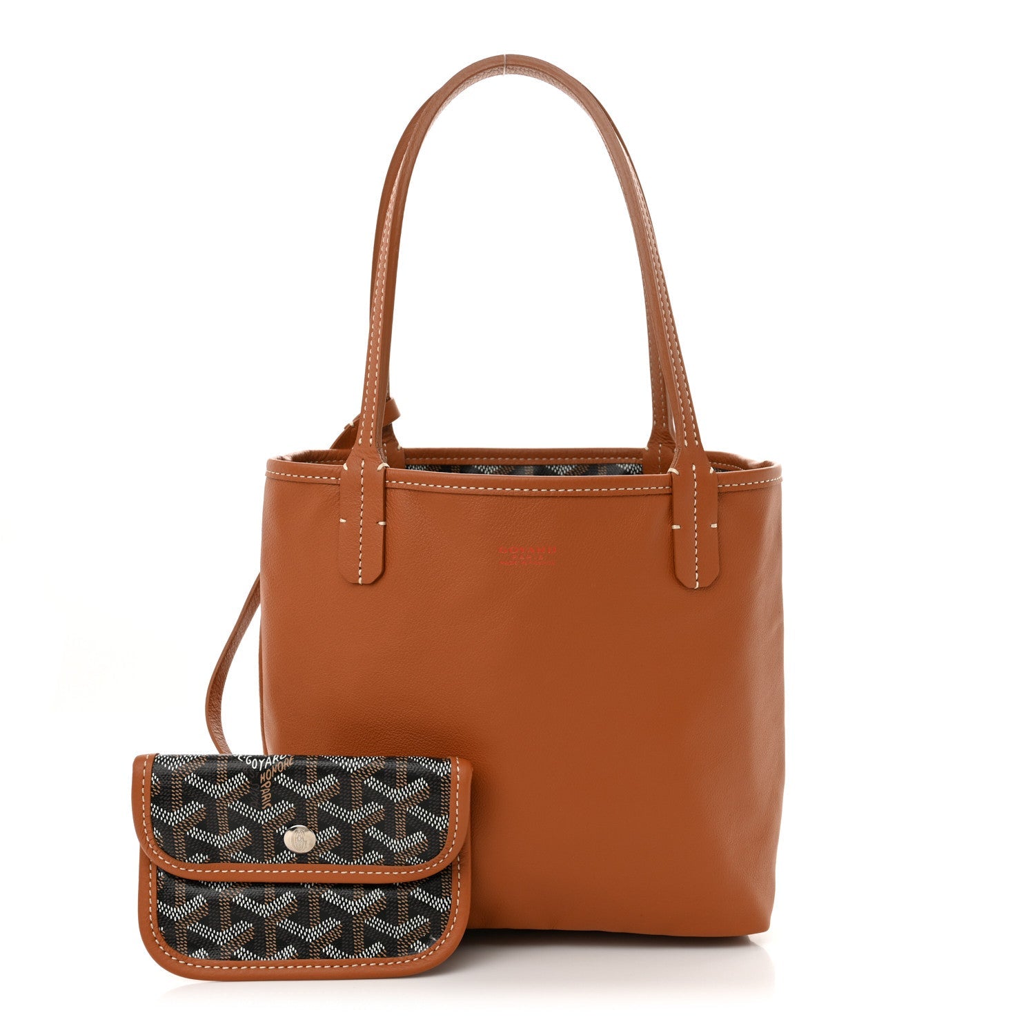 Goyardine Reversible Mini Anjou Black Gold