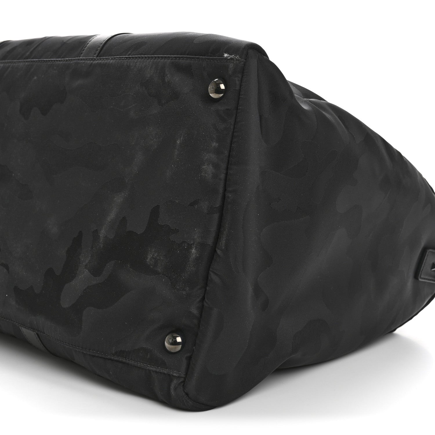 Nylon Camouflage Travel Duffle Black