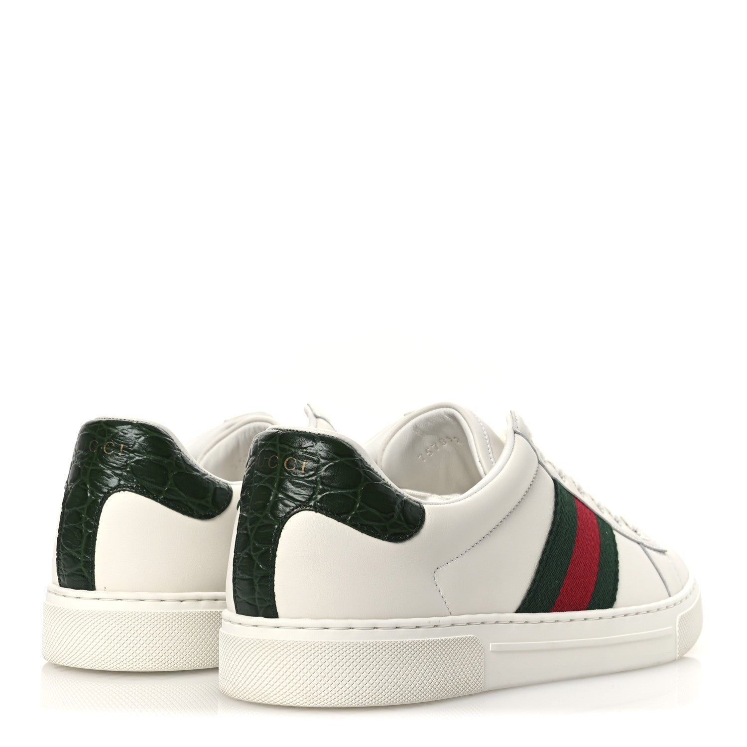 Ultralight Plume Calfskin Web Mens New Ace Sneakers 9 Green Ace