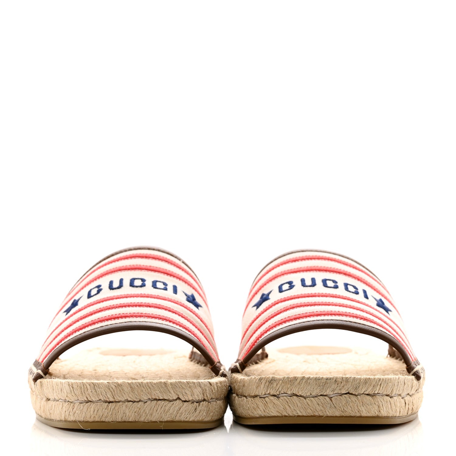 Canvas Miro Soft Calfskin Striped Mens Espadrille Flat Slide Sandals 9 Greggio Brown Sugar