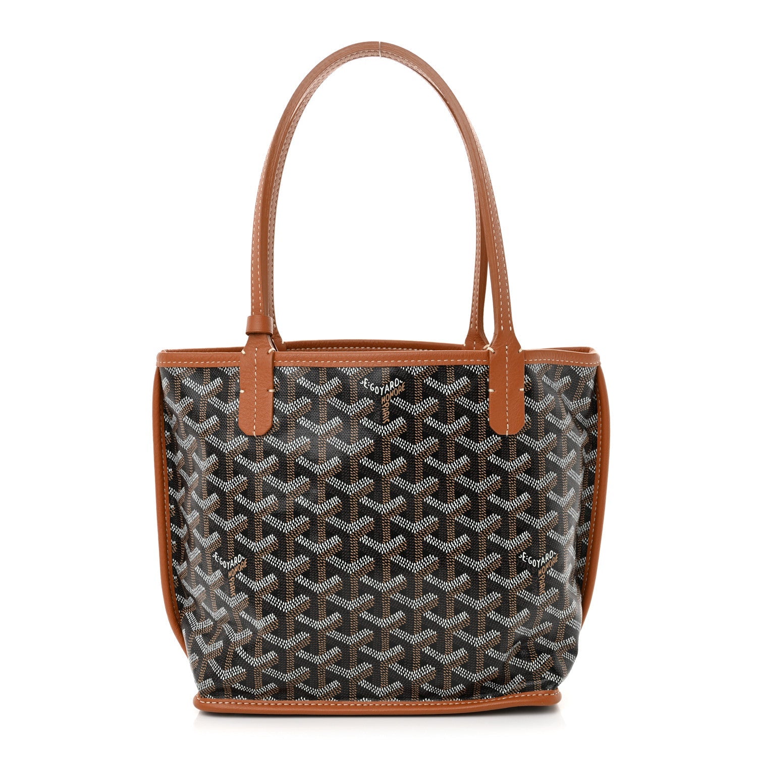 Goyardine Reversible Mini Anjou Black Gold