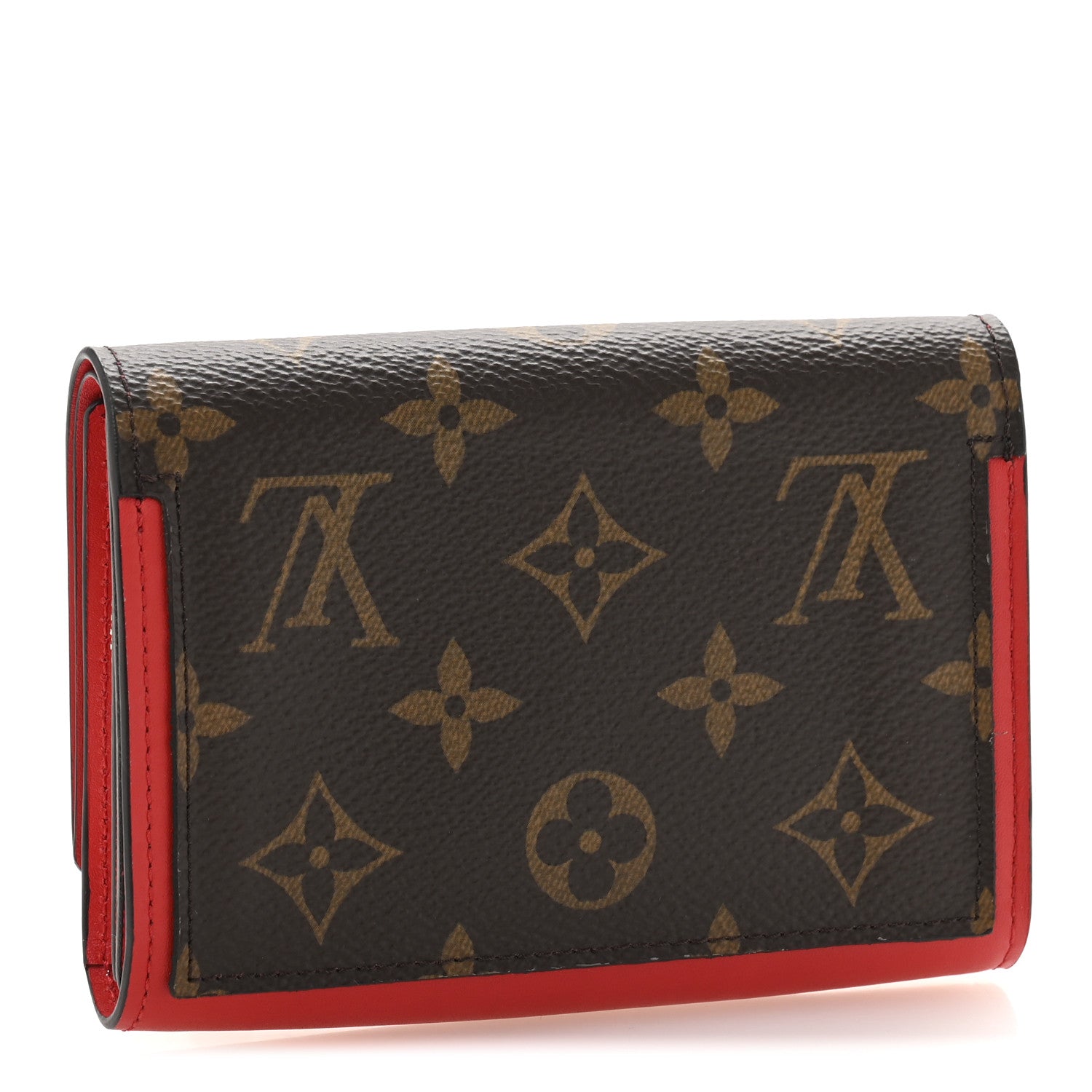 Monogram Flore Compact Wallet Coquelicot