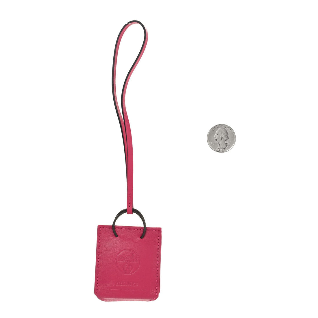 Milo Lambskin Swift Shopping Bag Charm Rose Mexico