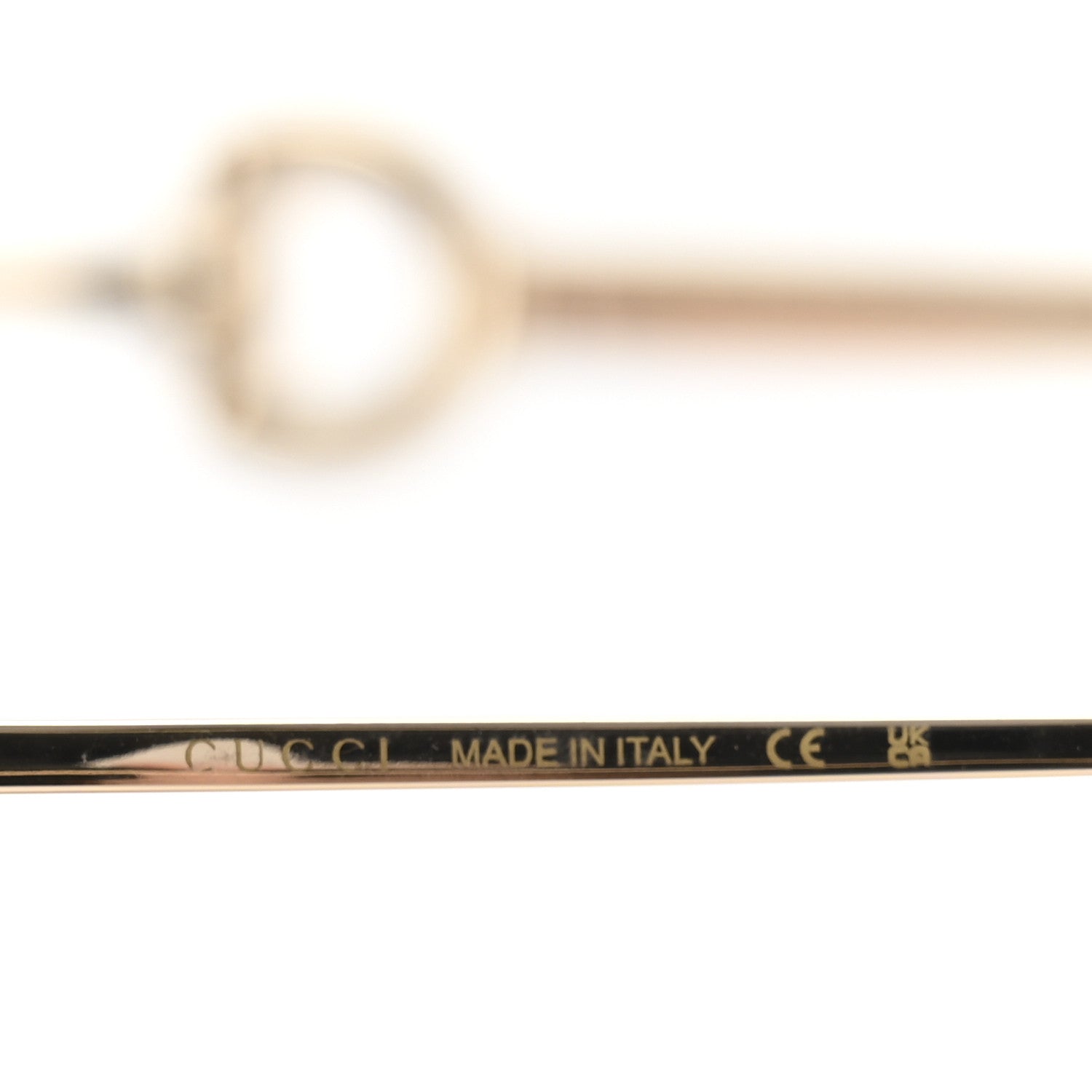 Metal Horsebit Square Frame Sunglasses GG0879S Gold