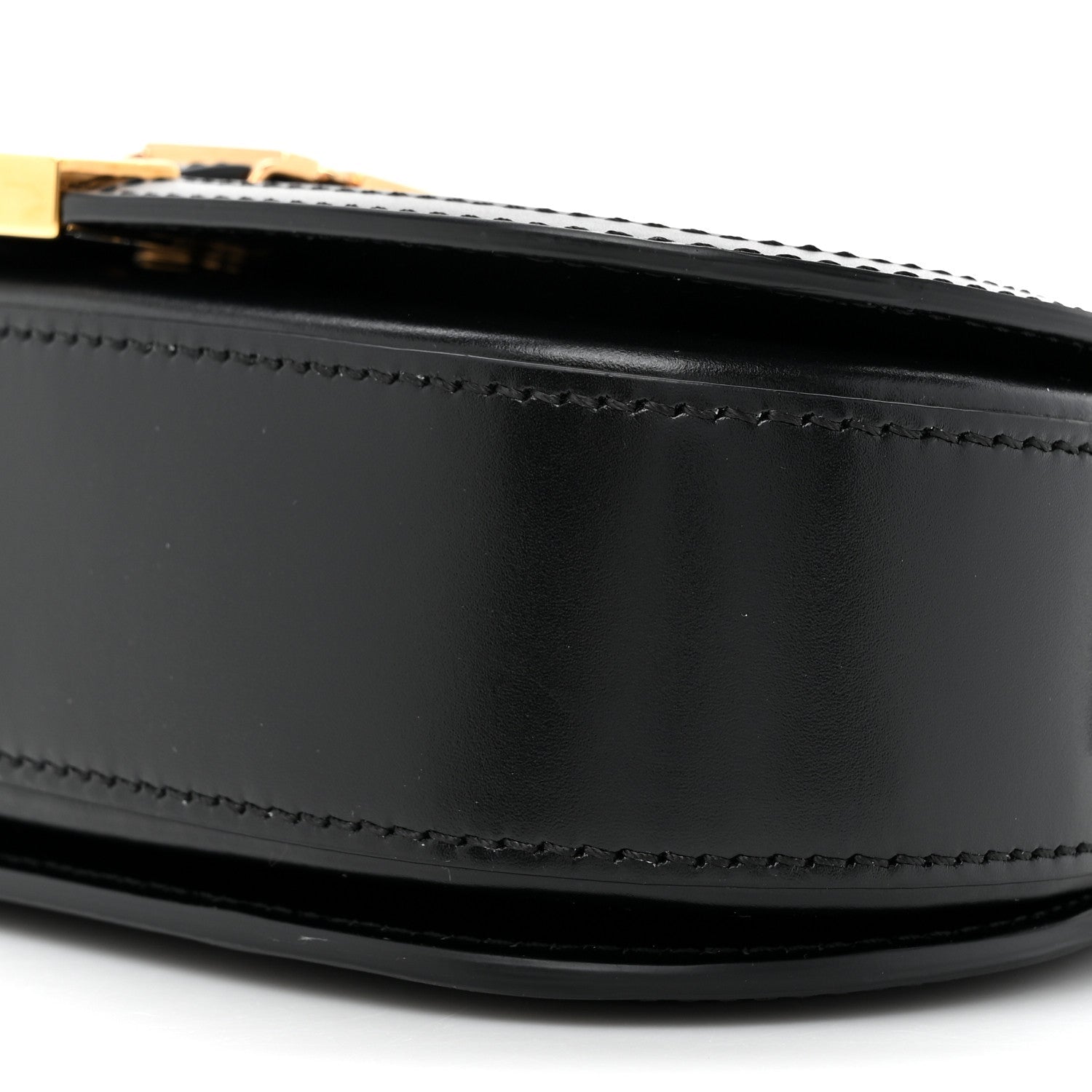 Lambskin Mini Greca Goddess Shoulder Bag Black