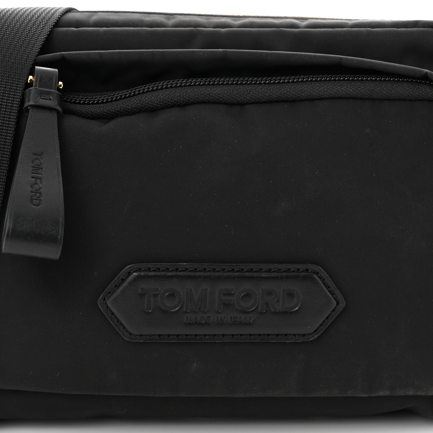 Nylon Logo Messenger Bag Black