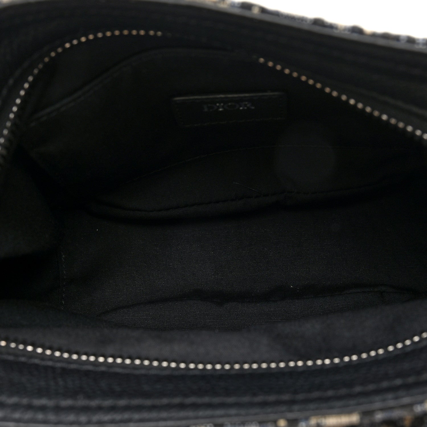 Oblique Mini Soft Saddle Bag Beige Black