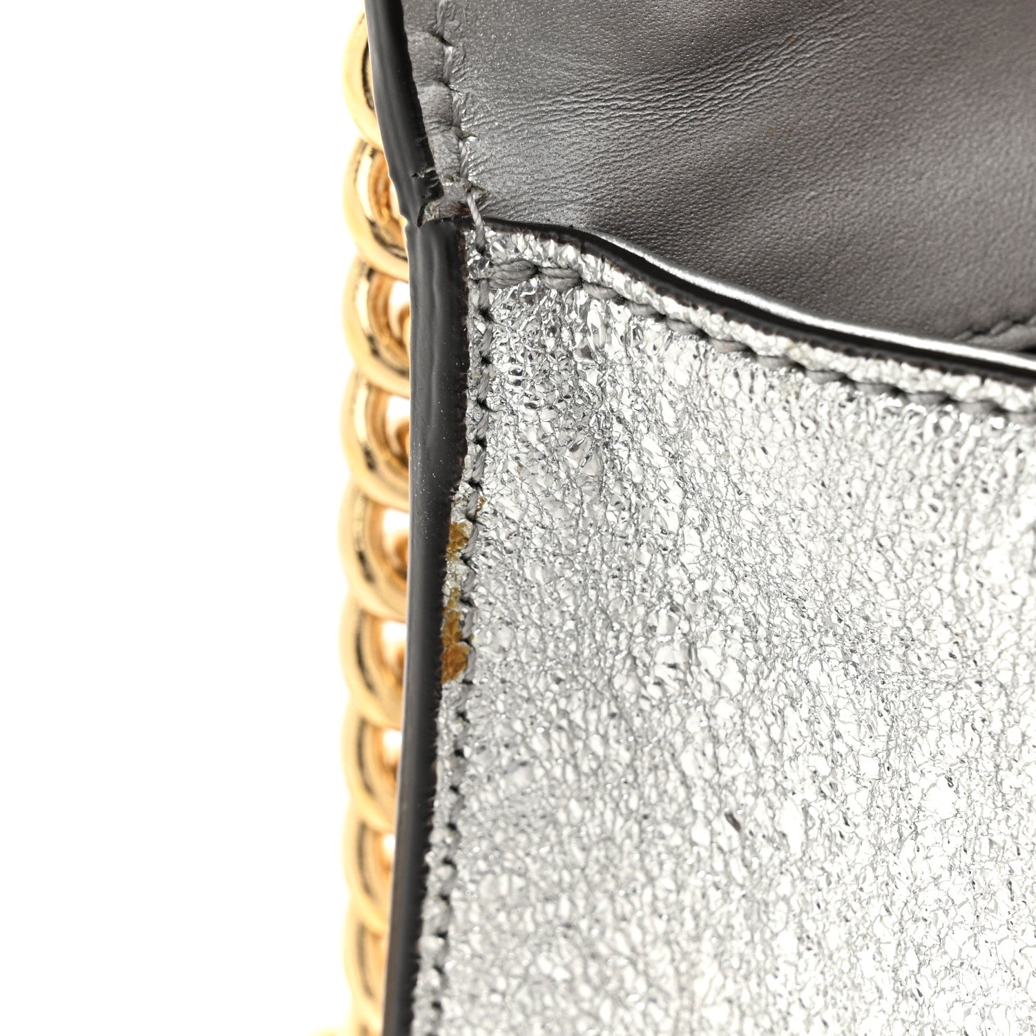 Galassia Small Padlock Shoulder Bag Argento