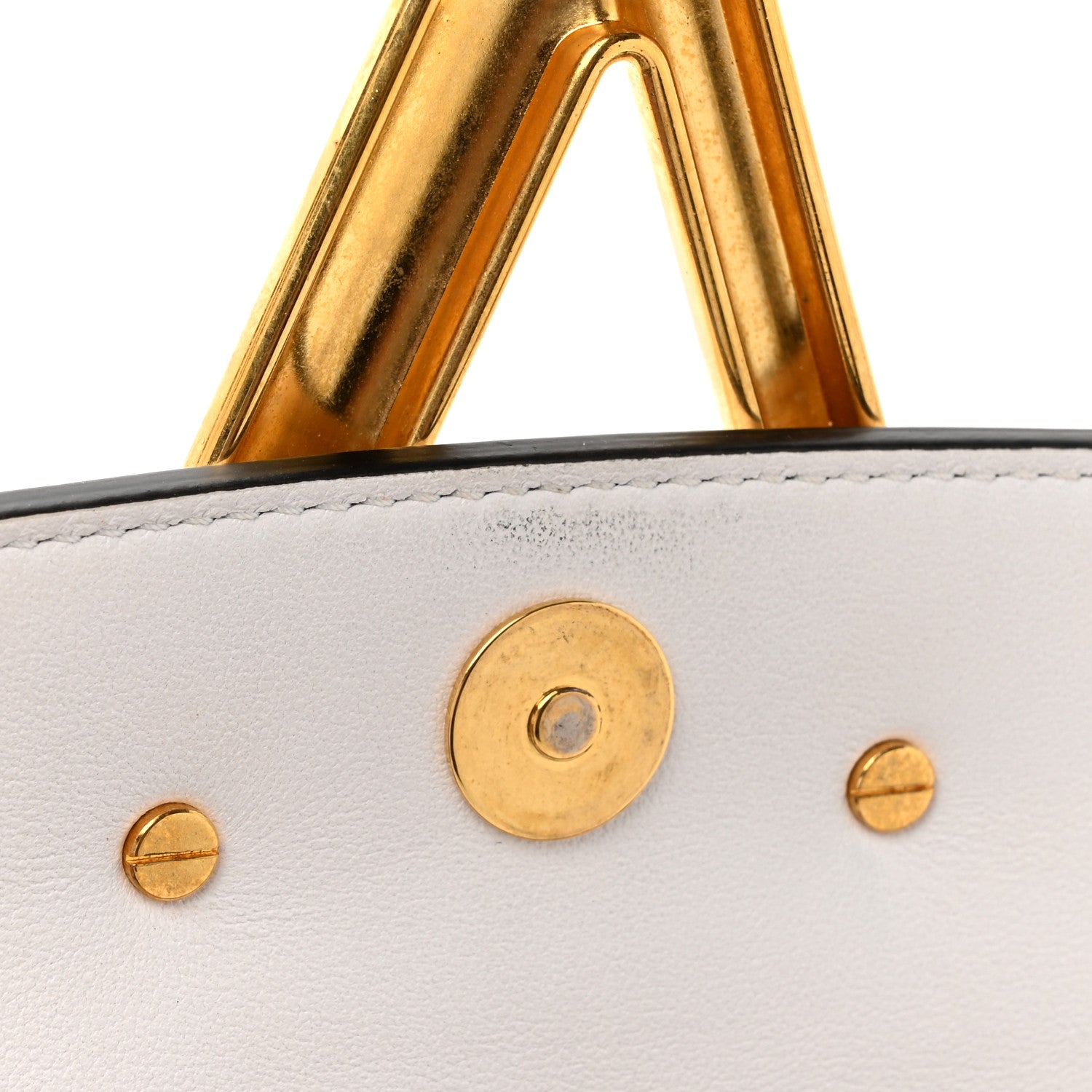 Smooth Calfskin Supervee Shoulder Bag Optic White