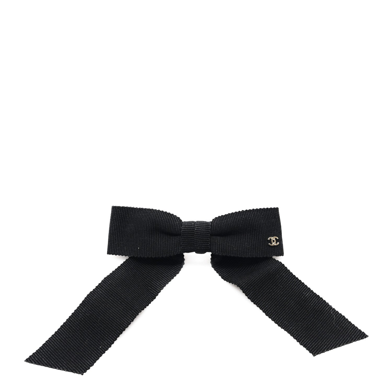 Grosgrain Bow CC Hair Clip Black