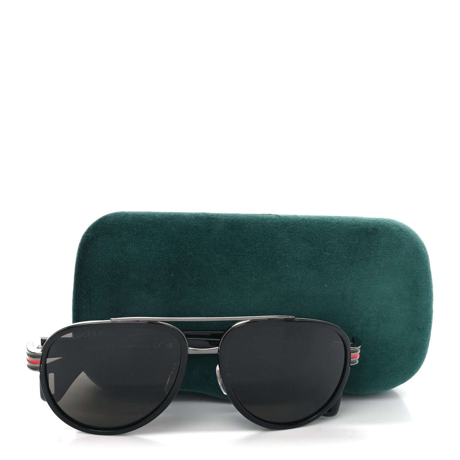 Acetate Aviator Sunglasses GG0447S Black