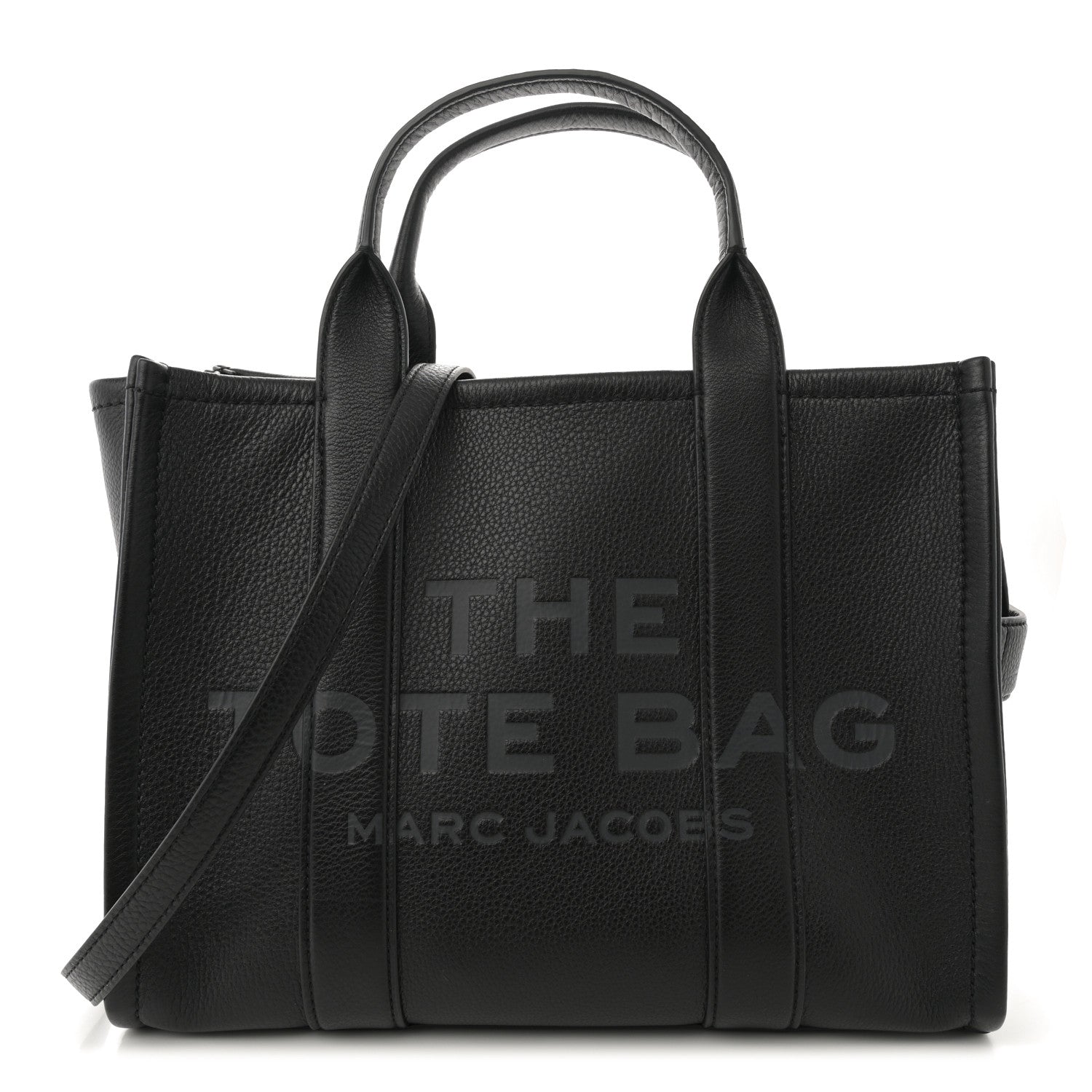 Grained Calfskin Medium The Tote Bag Black