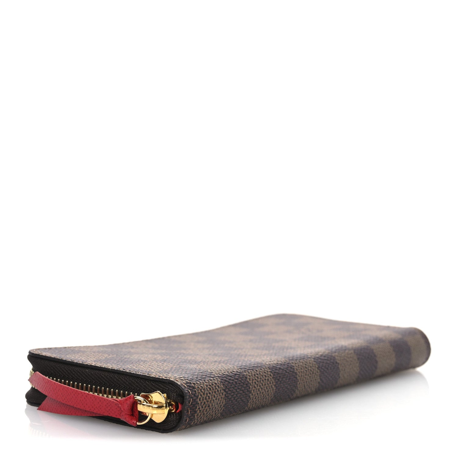 Damier Ebene Clemence Wallet Cherry