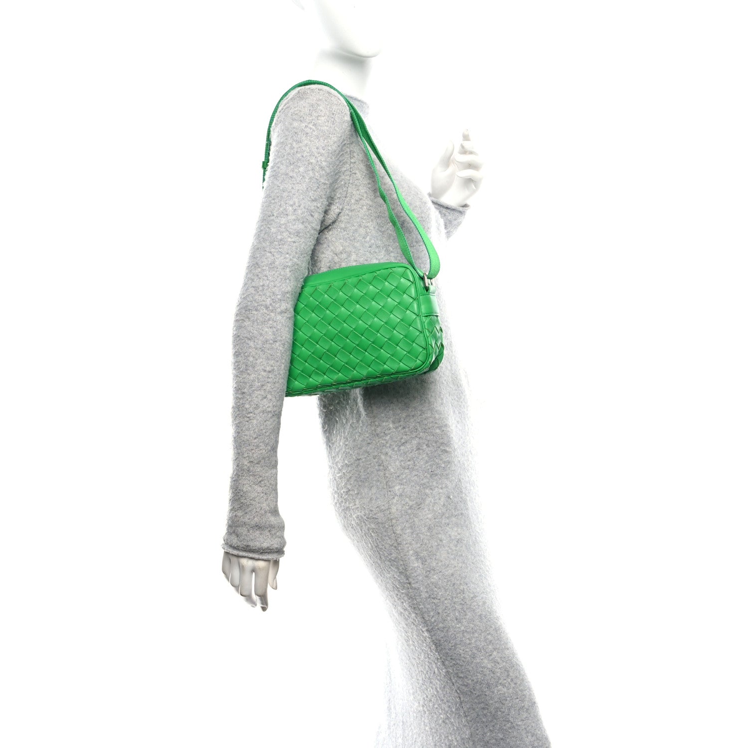 Calfskin Intrecciato Camera Bag Parakeet